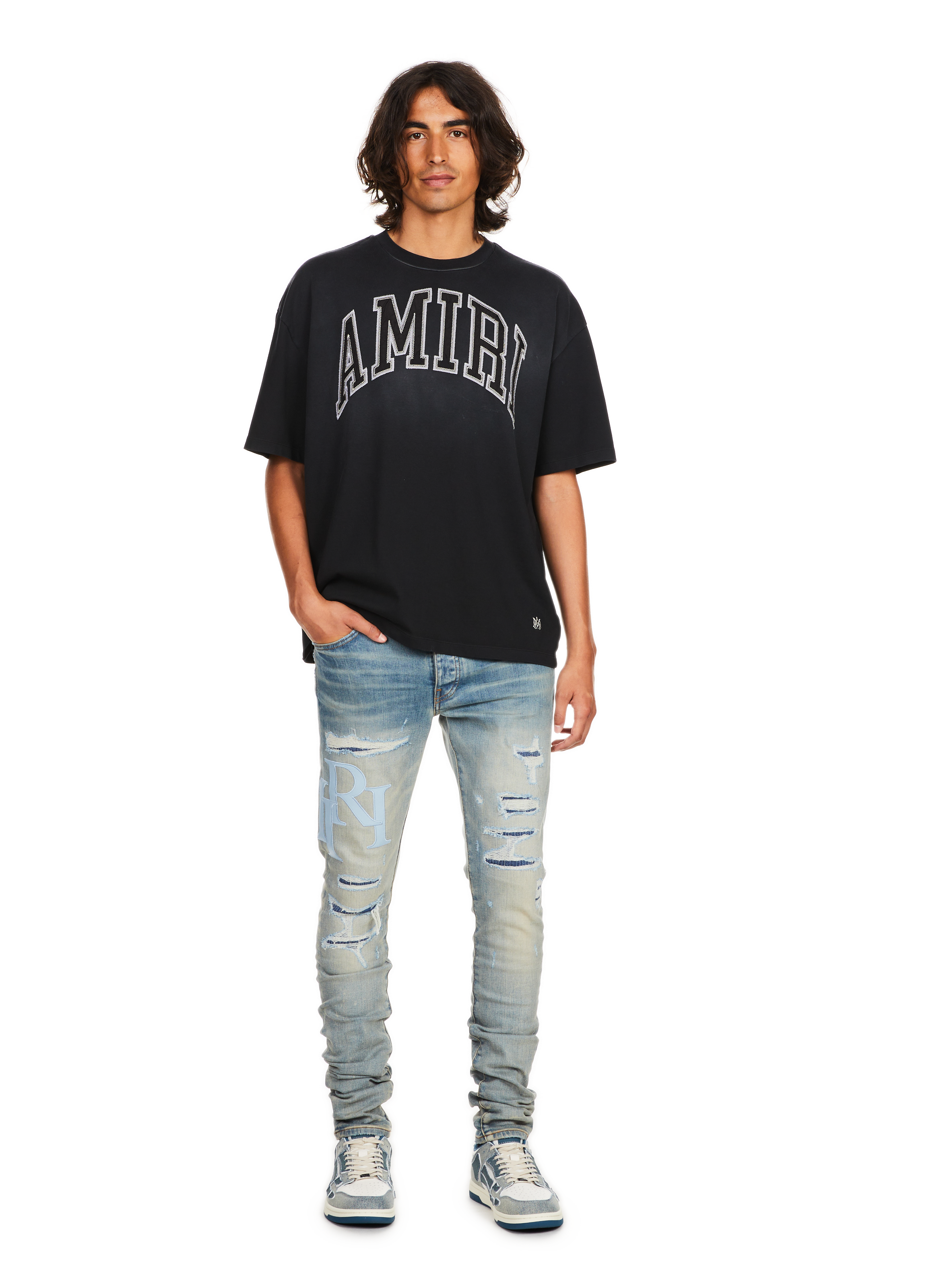 Oversized logo t-shirt AMIRI Black