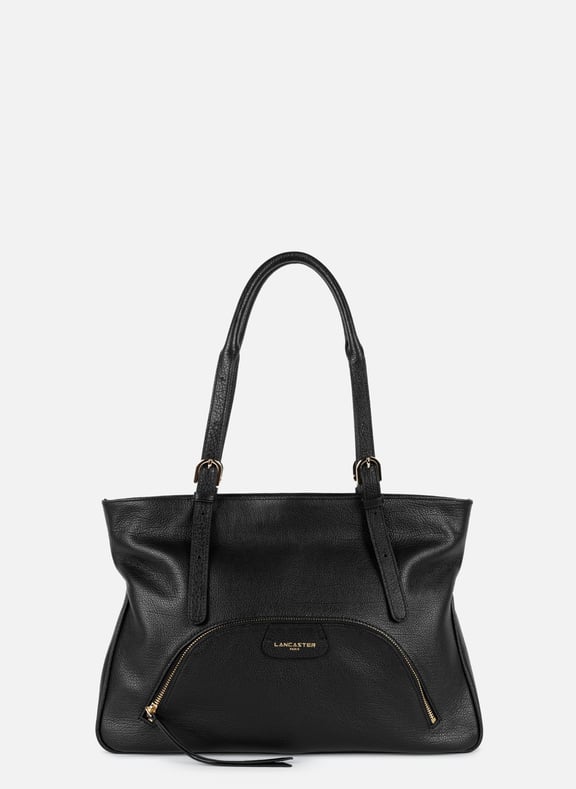 Sac cabas épaule - dune Noir by LANCASTER LANCASTER Sac cabas épaule - dune Noir