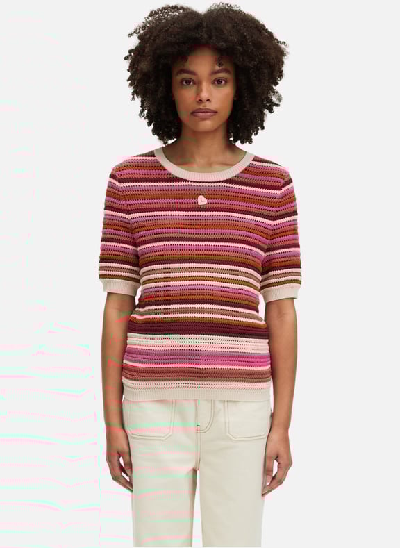 Pull en maille rayée - joan Rose by PABLO PABLO Pull en maille rayée - joan Rose