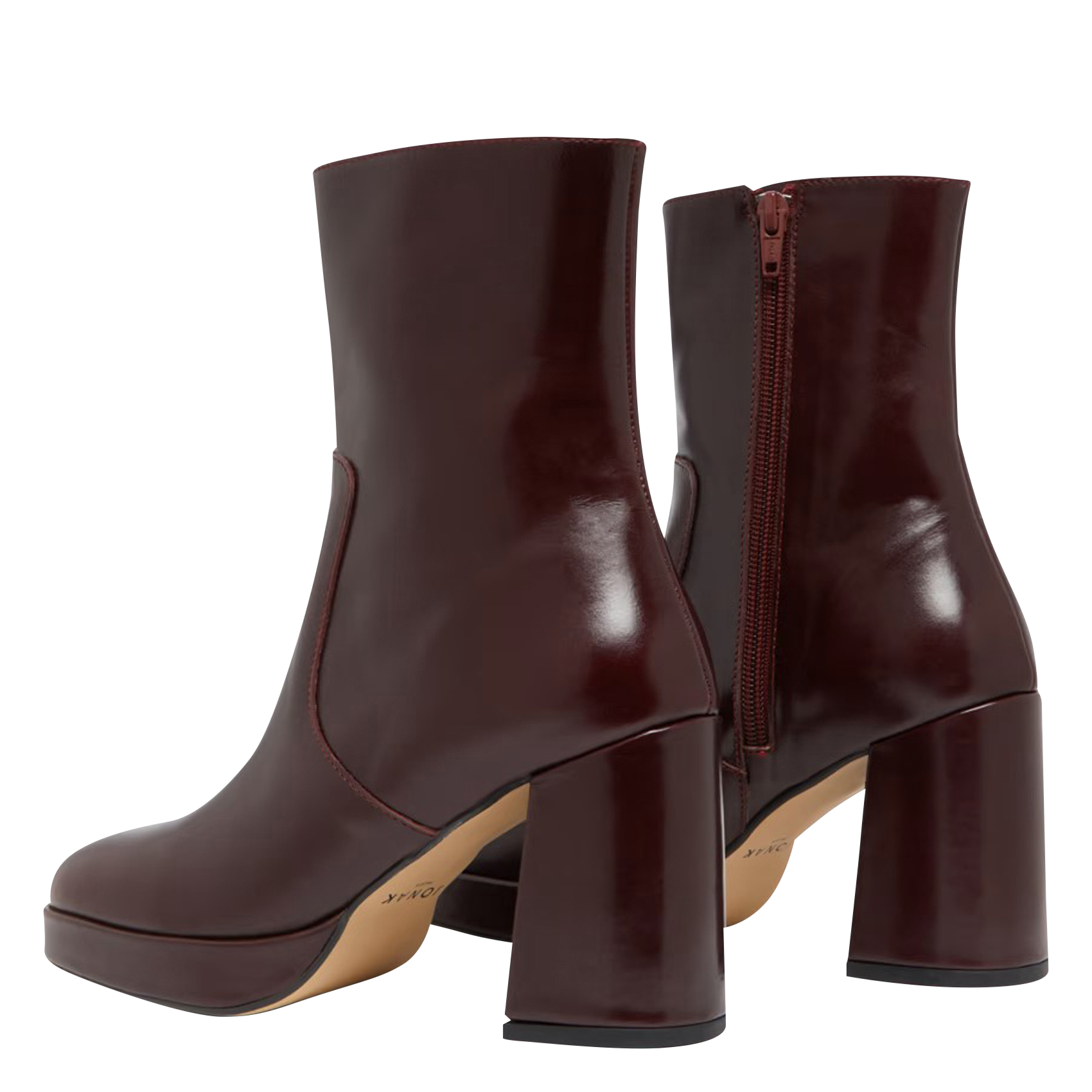 Bottines à talons en cuir vesna JONAK Rouge