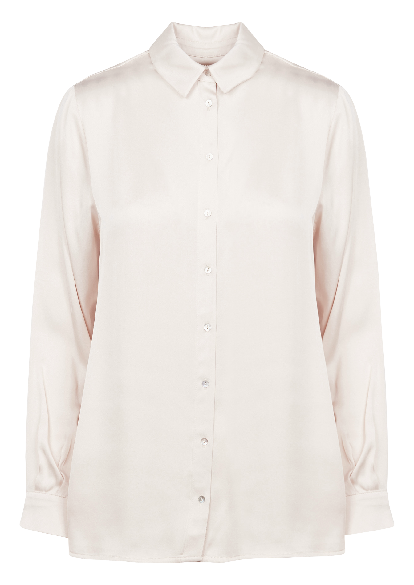 Chemise droite col classique satinée carla MAISON 123 Beige