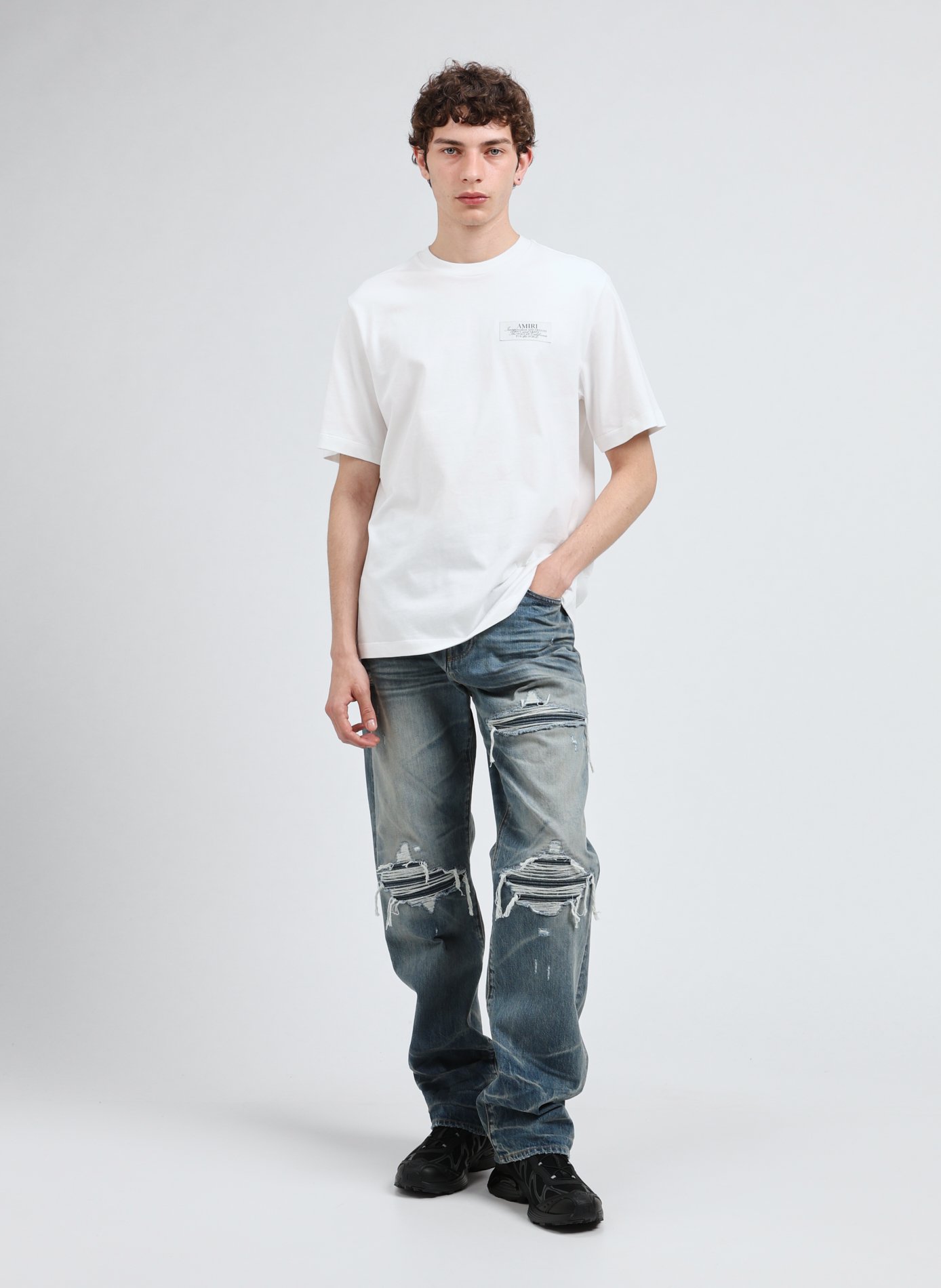 T-shirt en coton à motif AMIRI Blanc