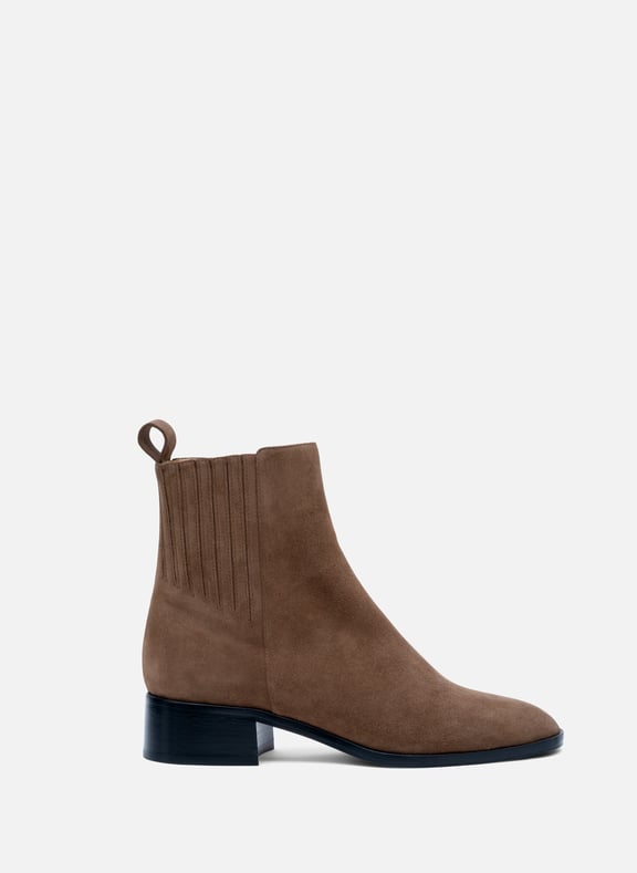 Bottines kisumu en veau velours Gris by PARALLELE PARALLELE Bottines kisumu en veau velours Gris