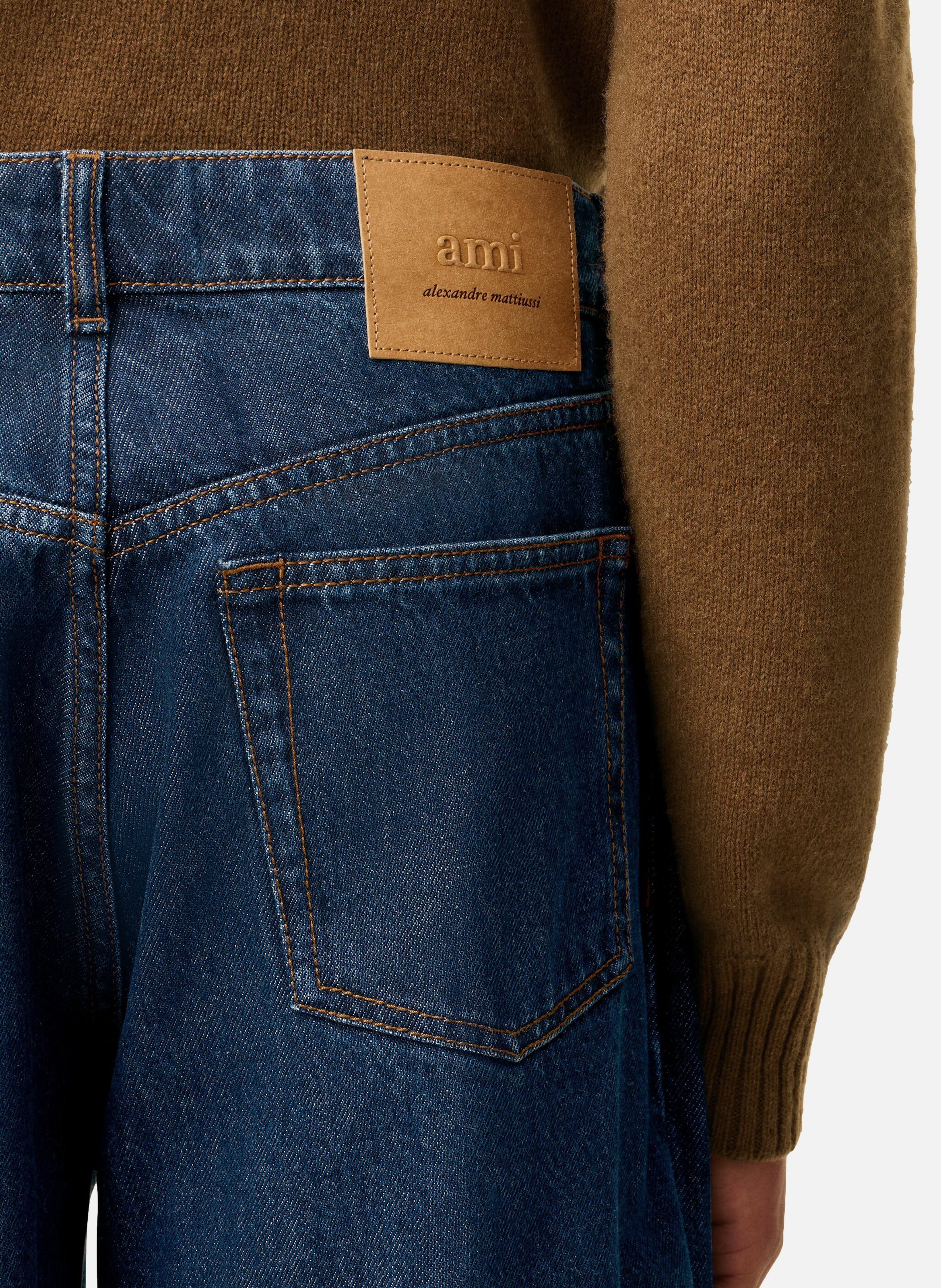 Jean coupe large en coton AMI PARIS Bleu