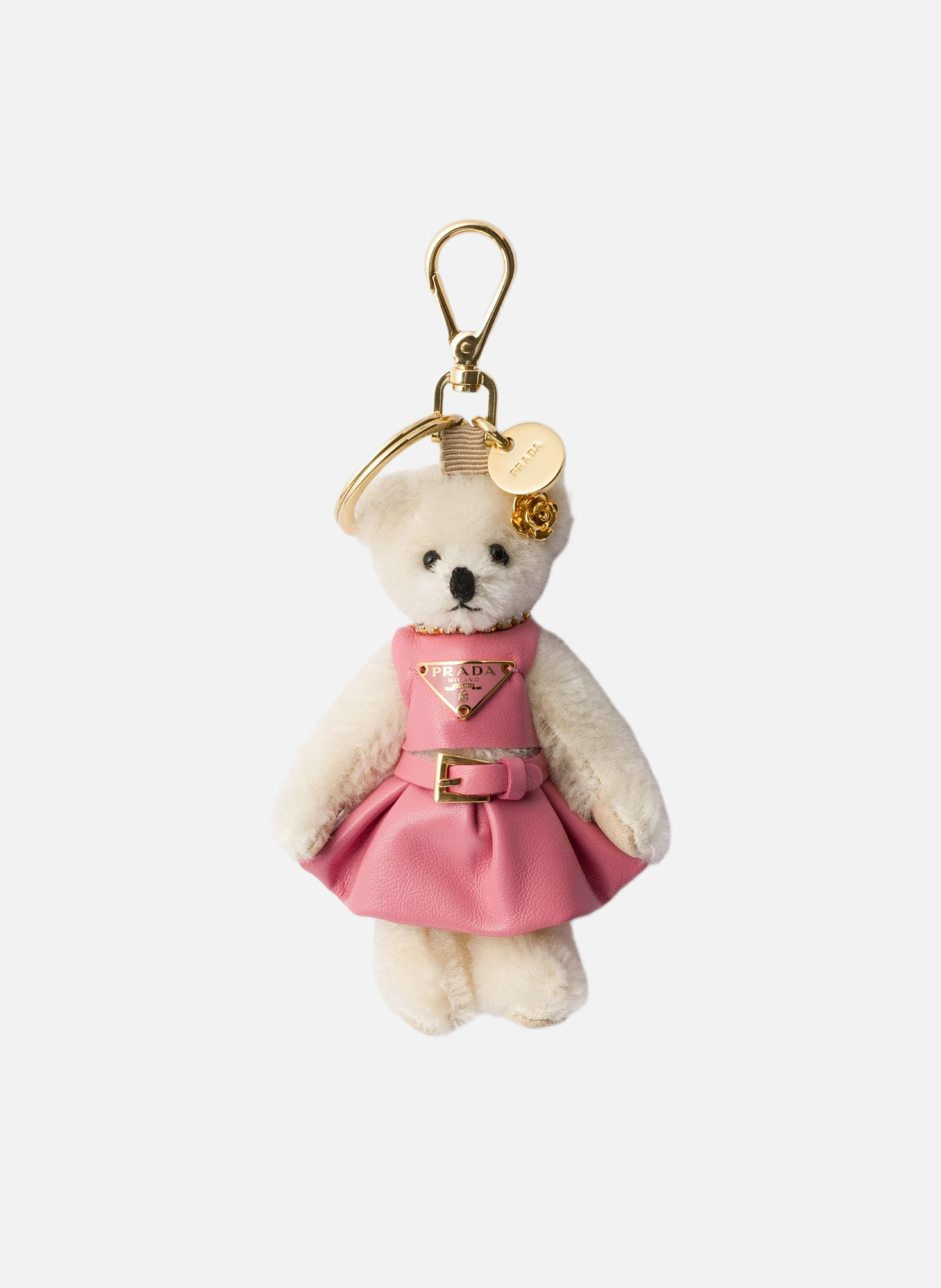 Charm porte-clés teddy PRADA Blanc