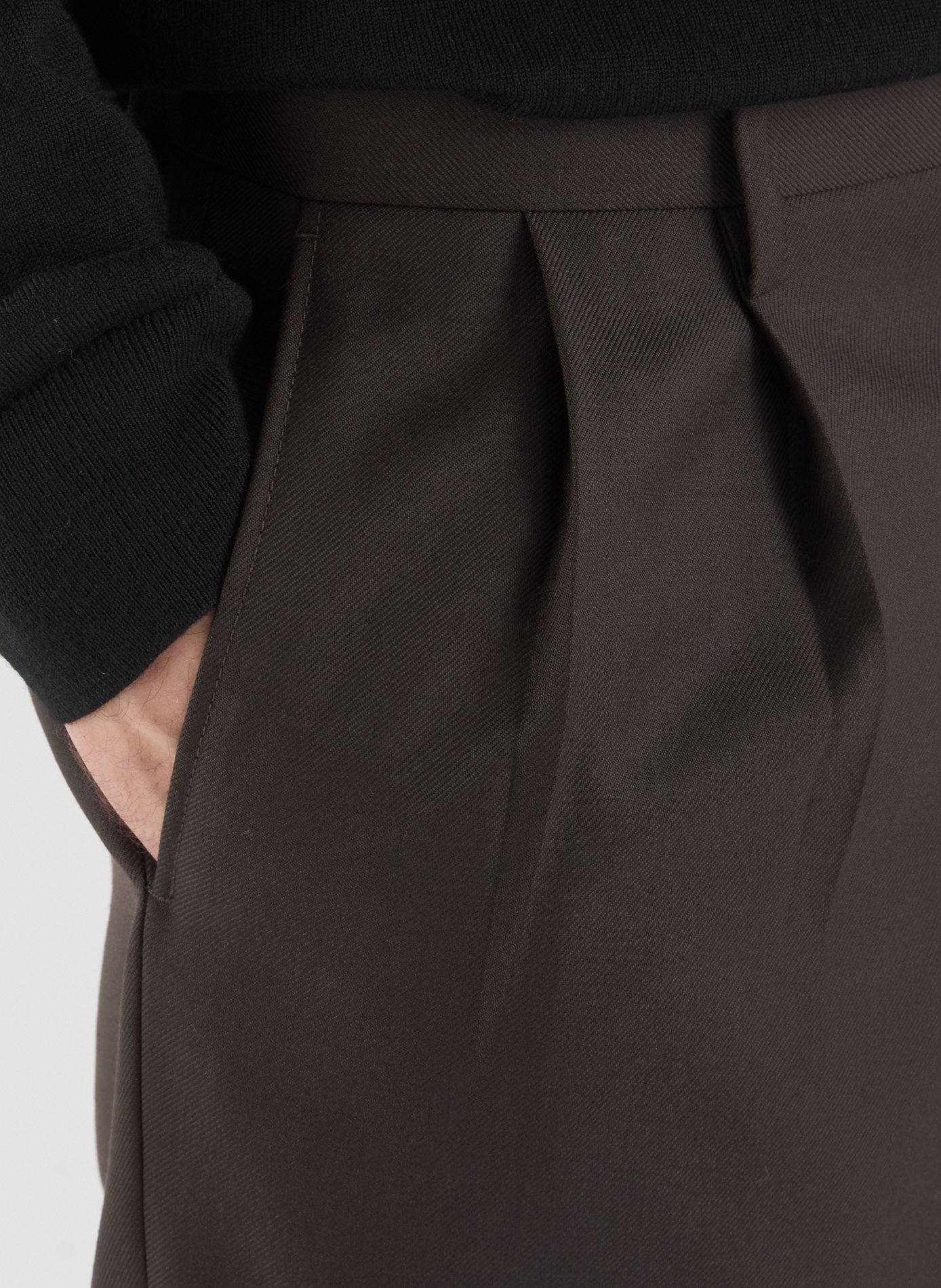 Wide-leg wool trousers SAISON 1865 Brown