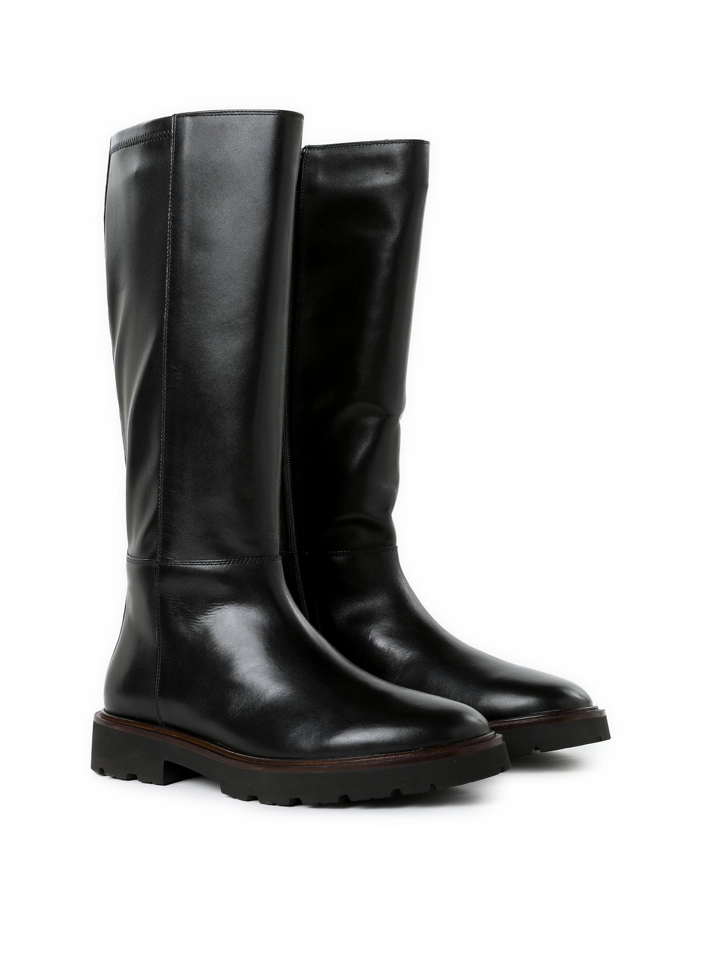 Norize mixed leather boots GEOX Black