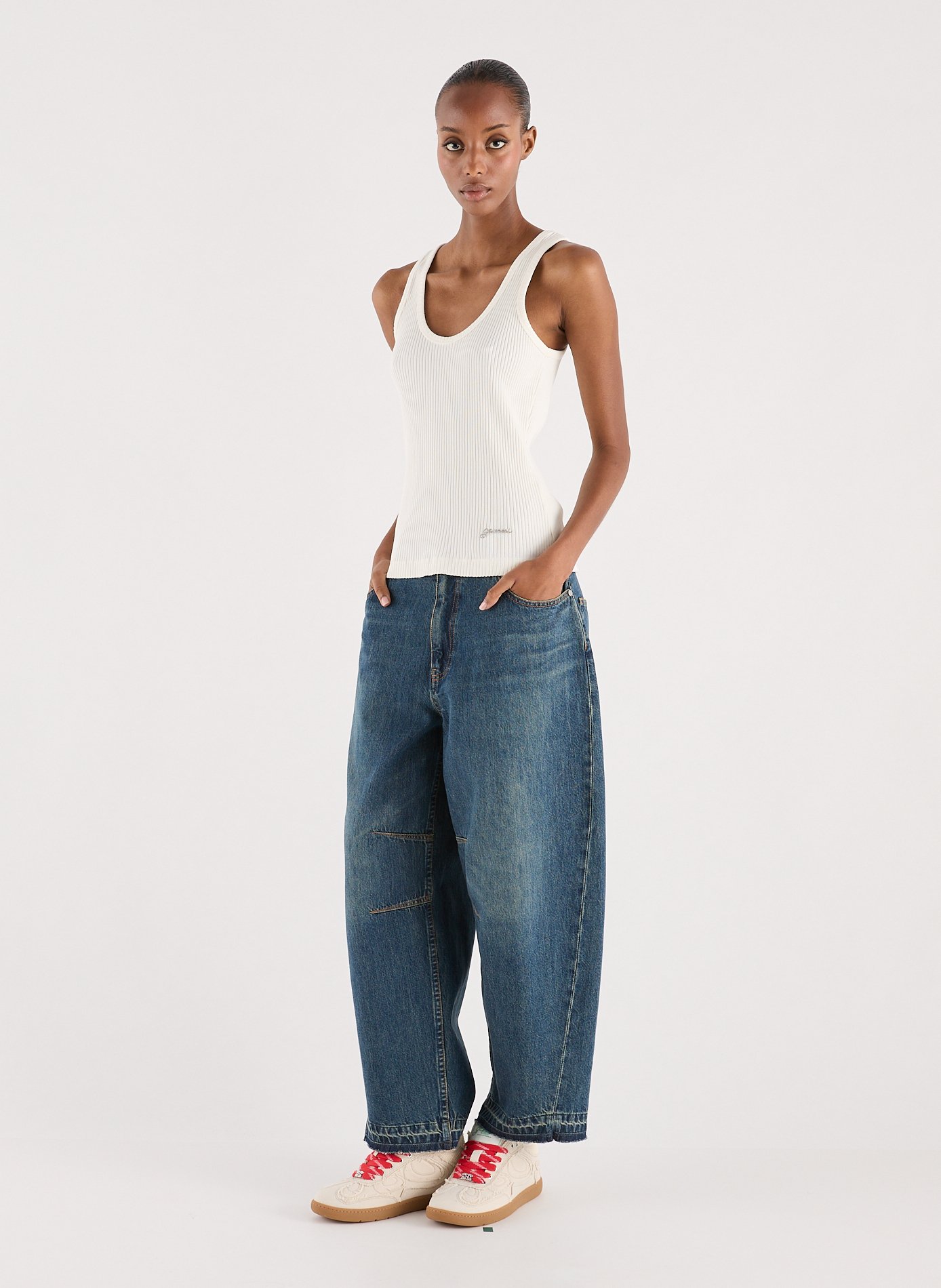 Cotton Cocoon Balloon Jeans HELMUT LANG Blue