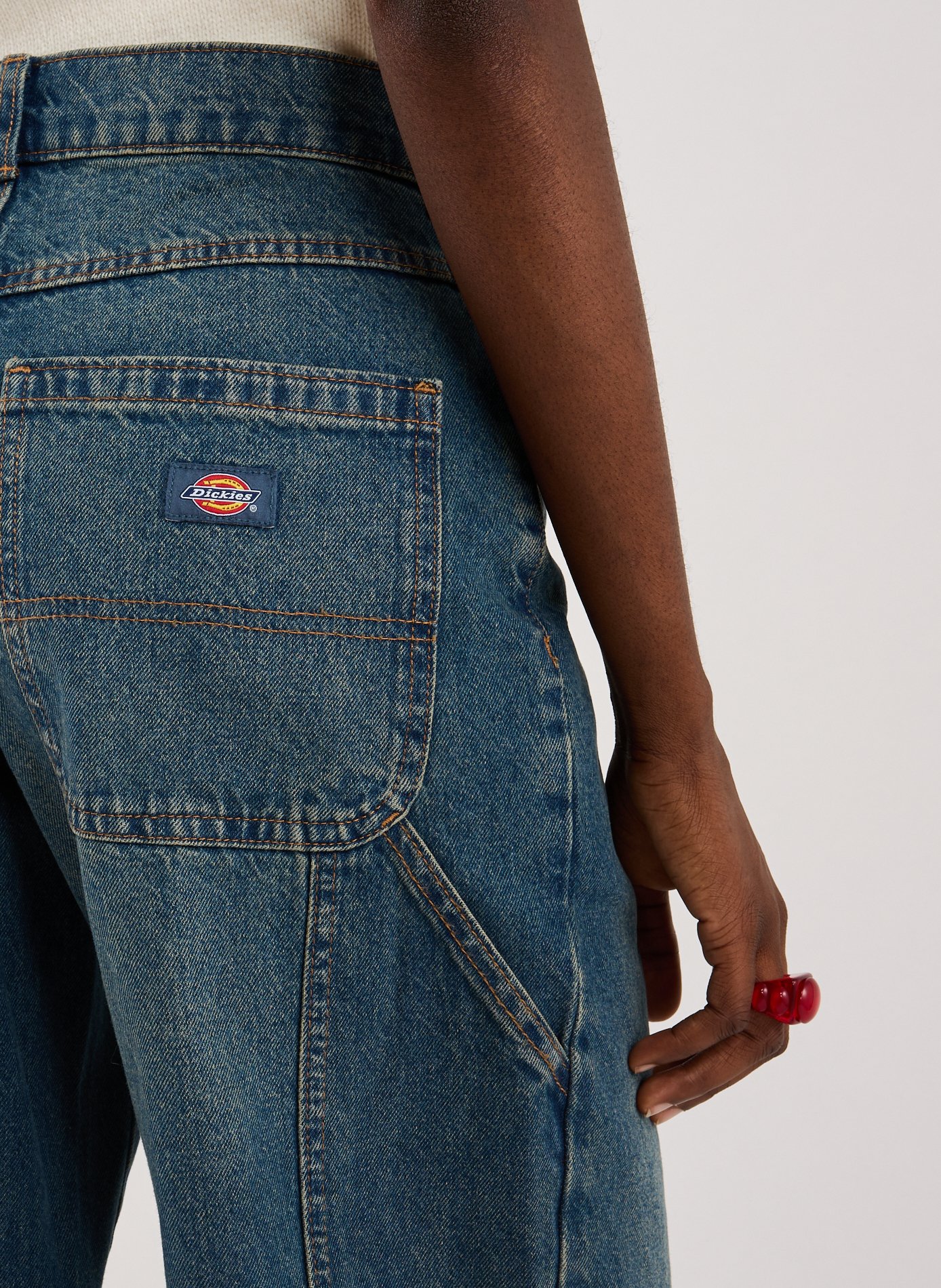 Raw wide-leg jeans DICKIES Blue