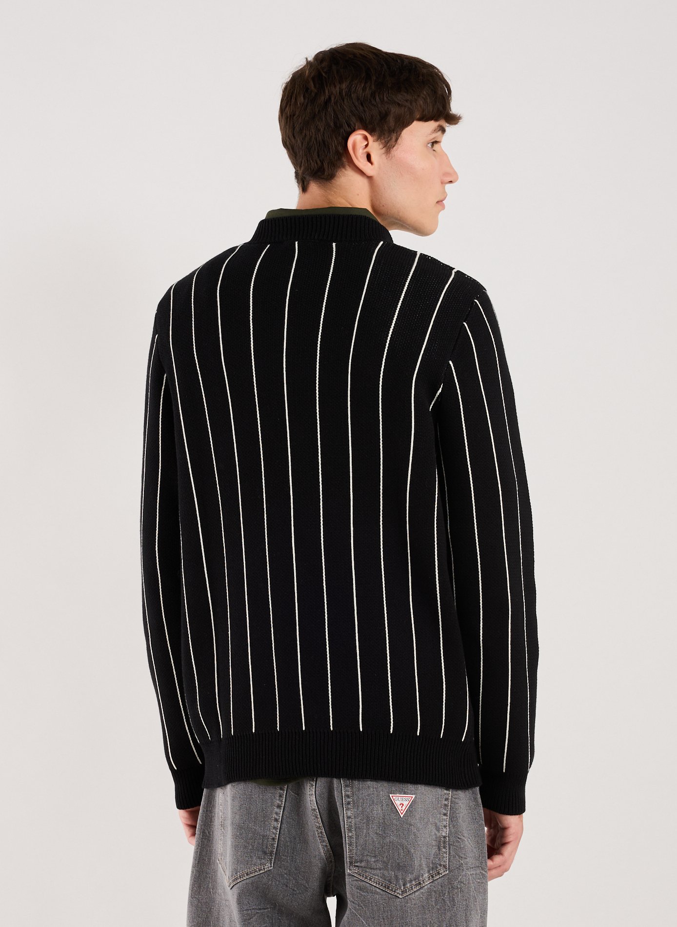 Pull rayé en coton LES DEUX Noir