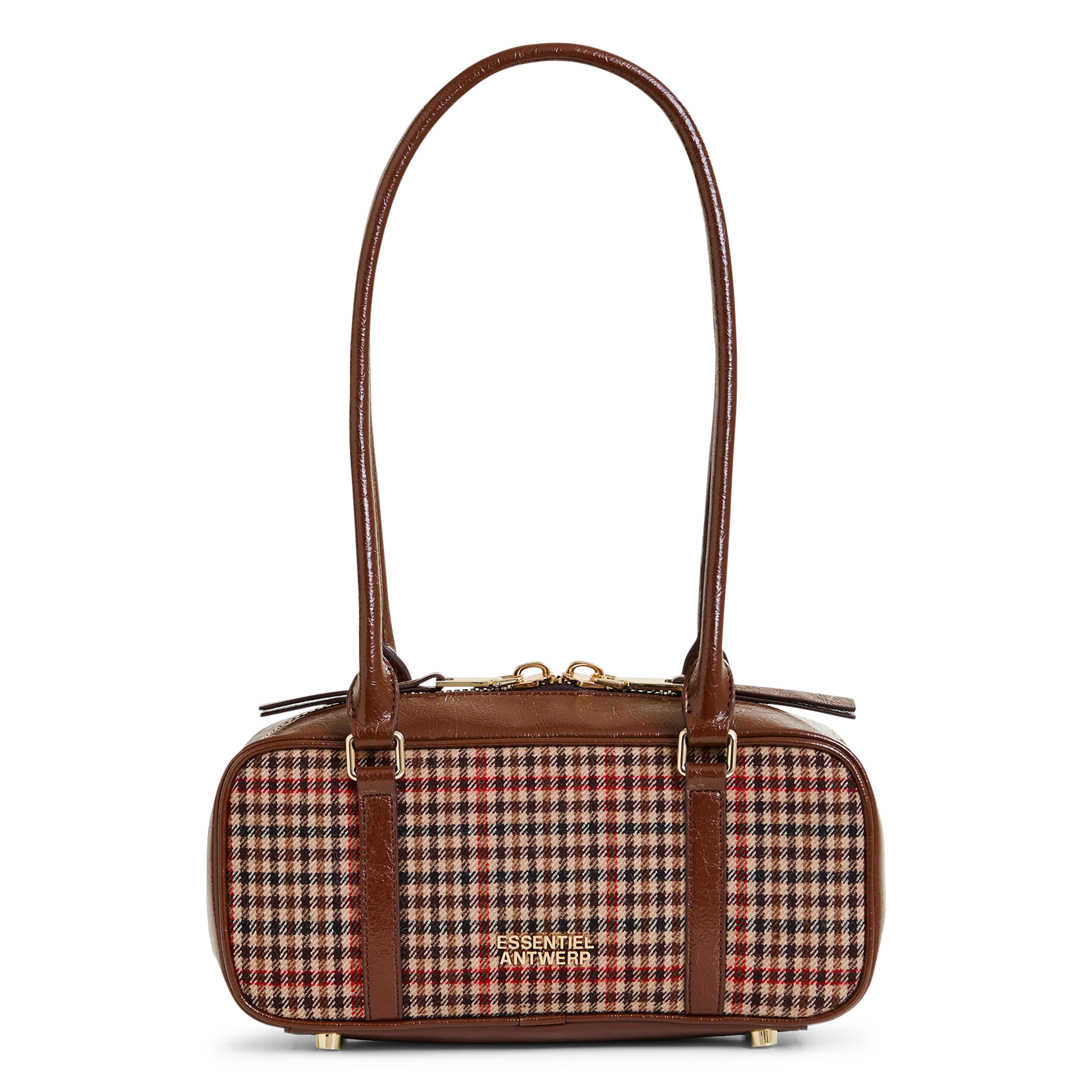 Sac épaule en laine mélangée Igor ESSENTIEL ANTWERP Marron