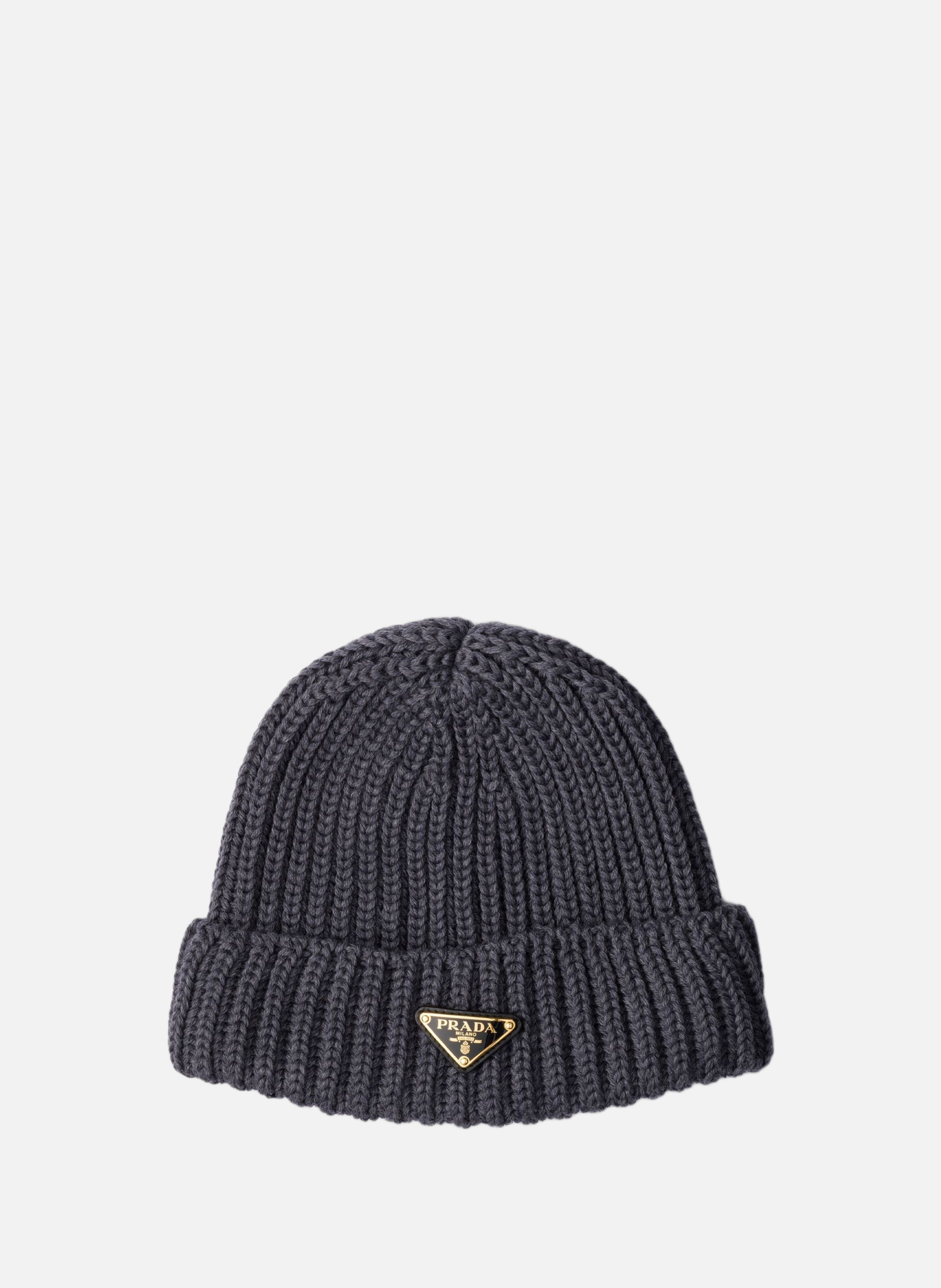 PRADA Bonnet en laine Gris