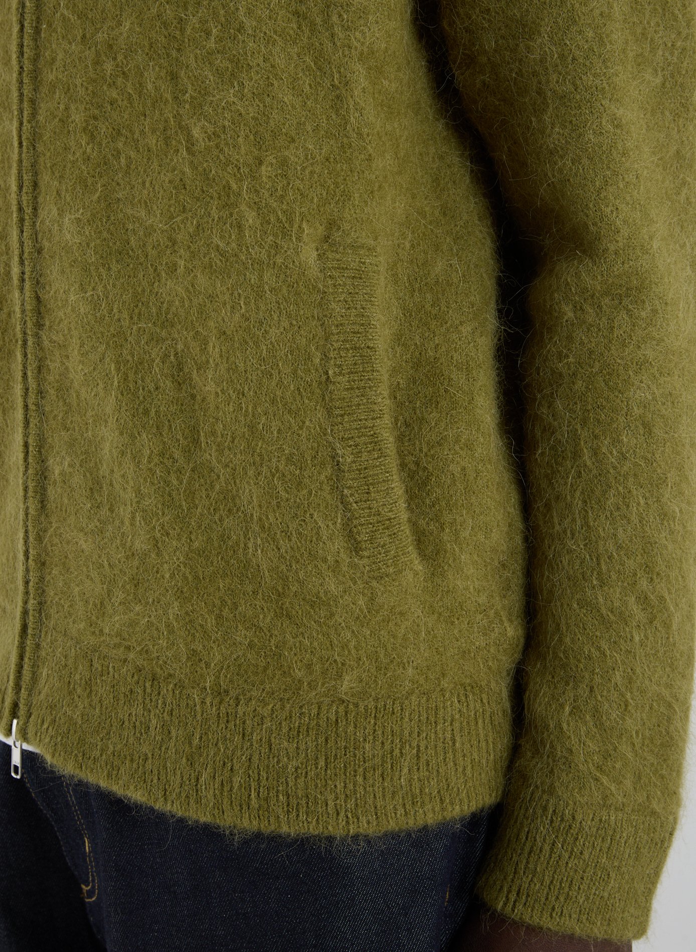 Mixed alpaca aviator jacket NN.07 Green