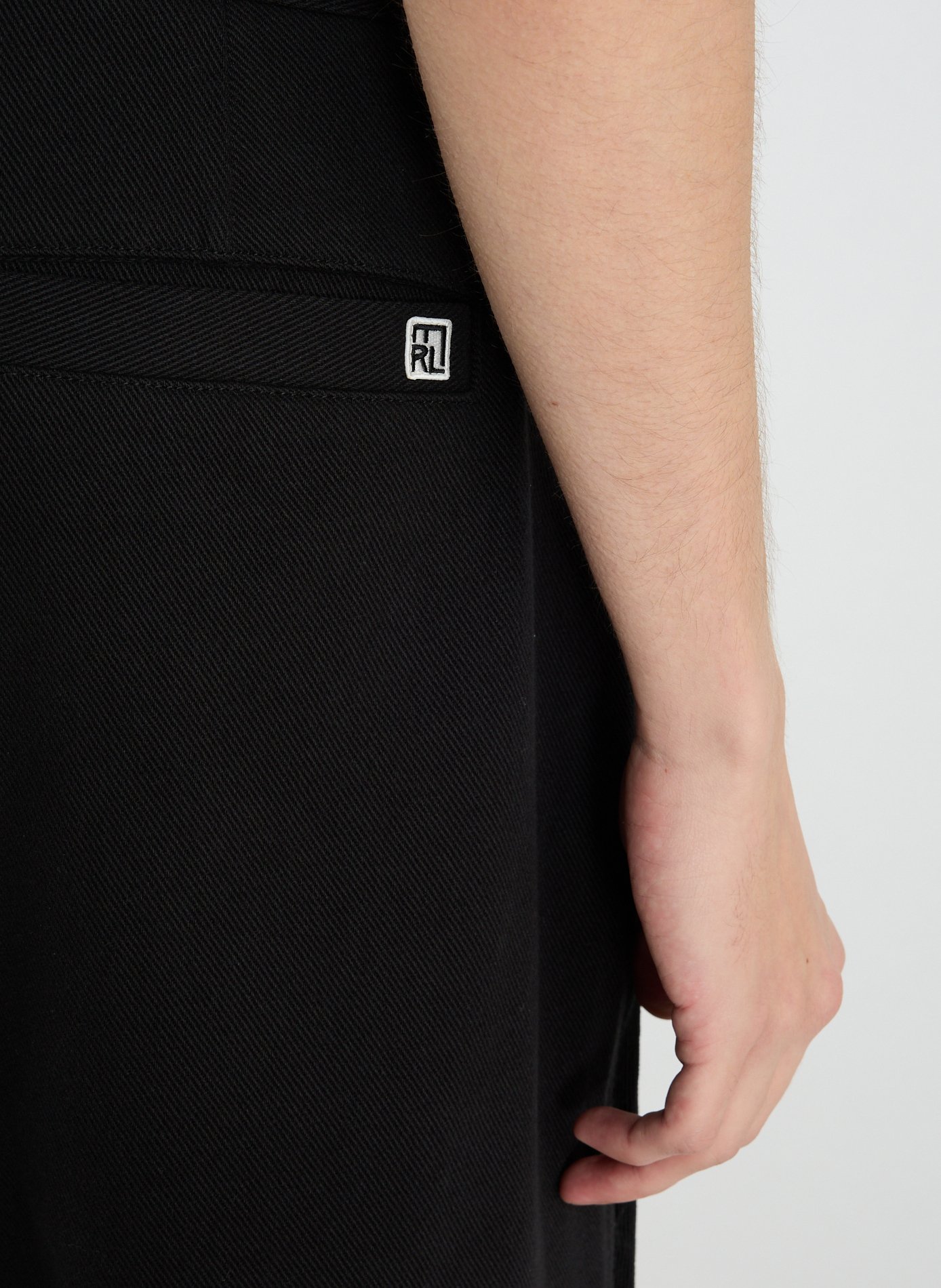 Bi-material carrot pants in cotton MERELY MADE Black