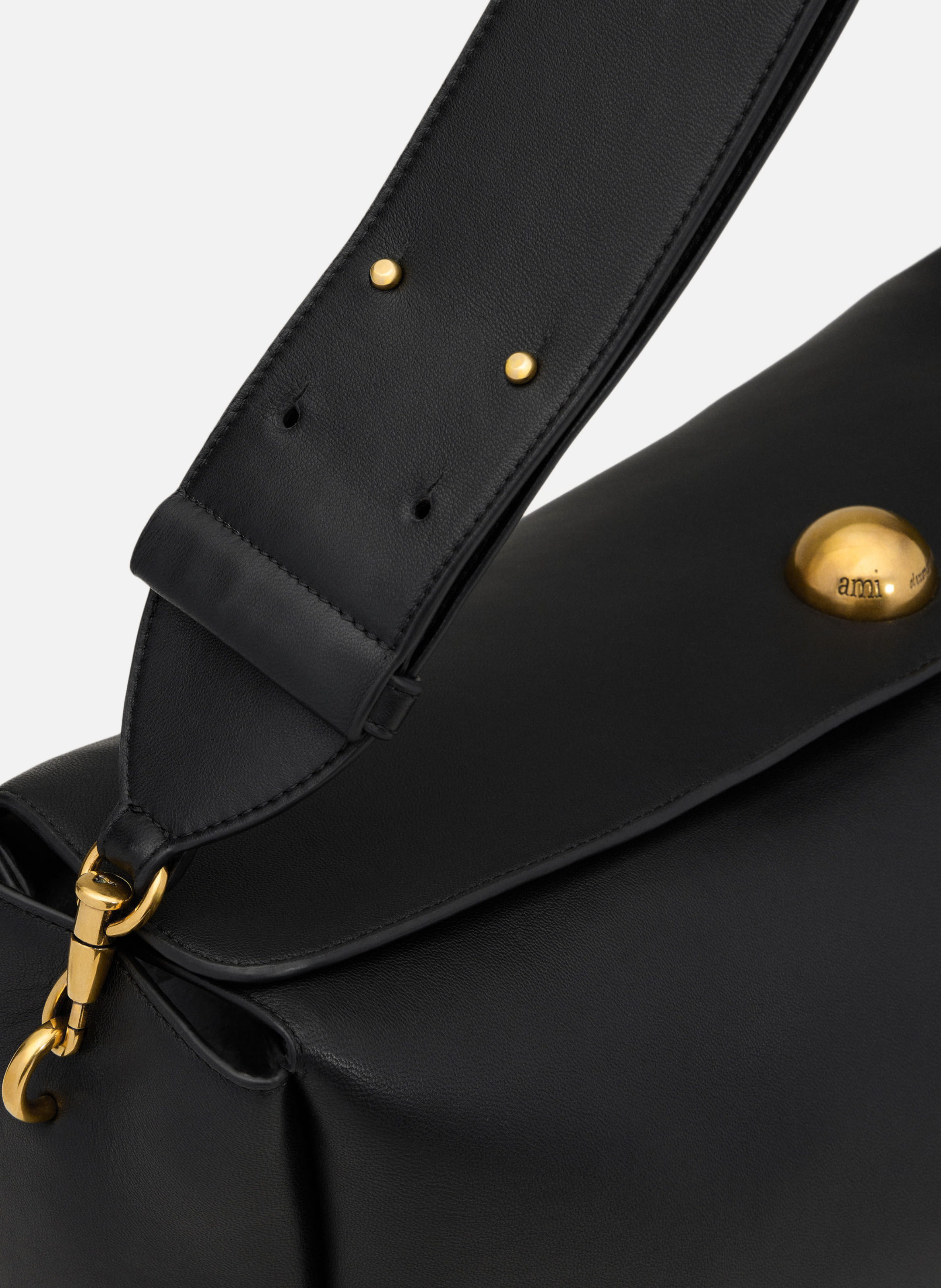 Grand sac carrousel unisexe AMI PARIS Noir