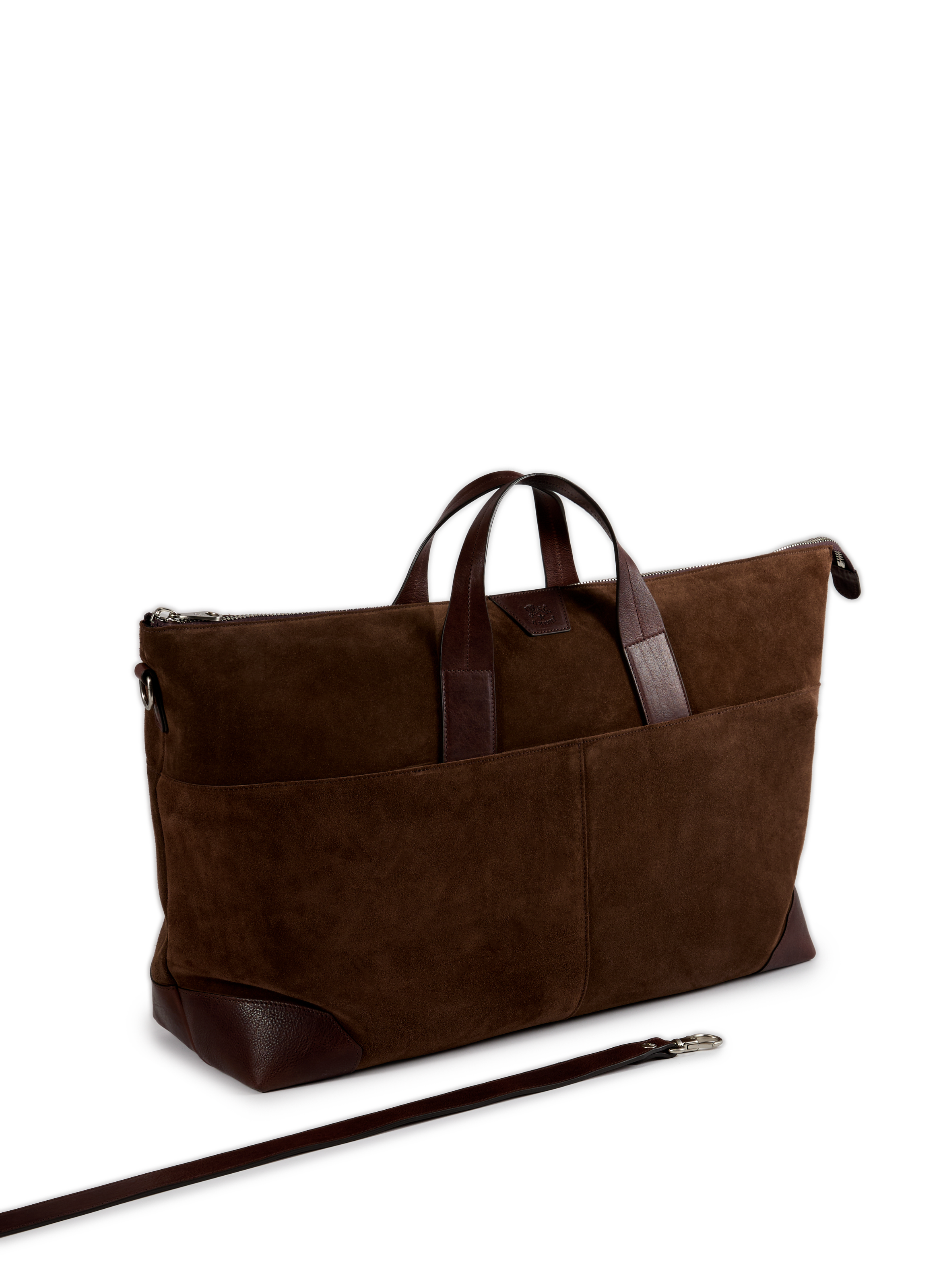 Sac de voyage en cuir IL BISONTE Marron