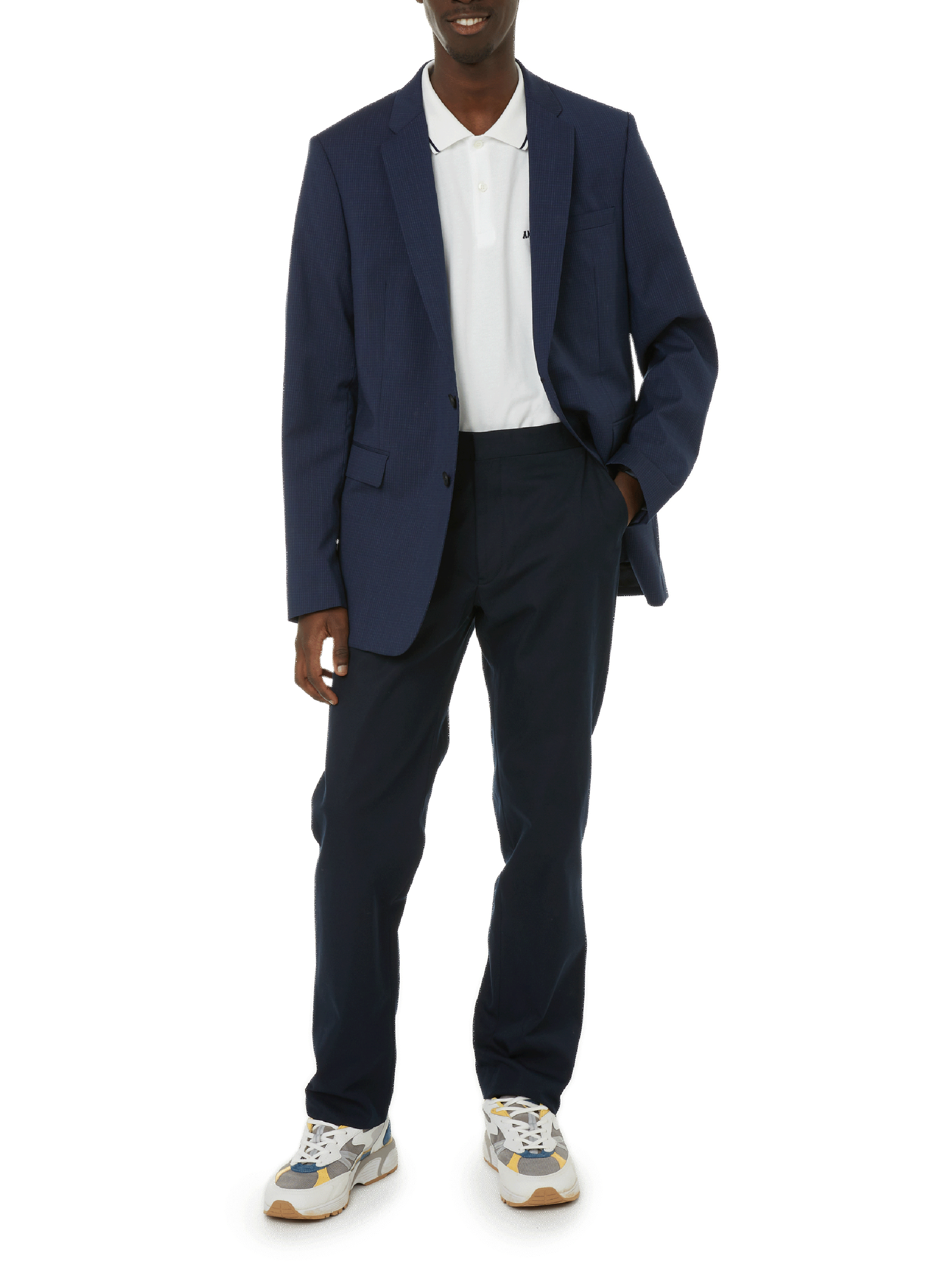 Wool check jacket SAISON 1865 Blue