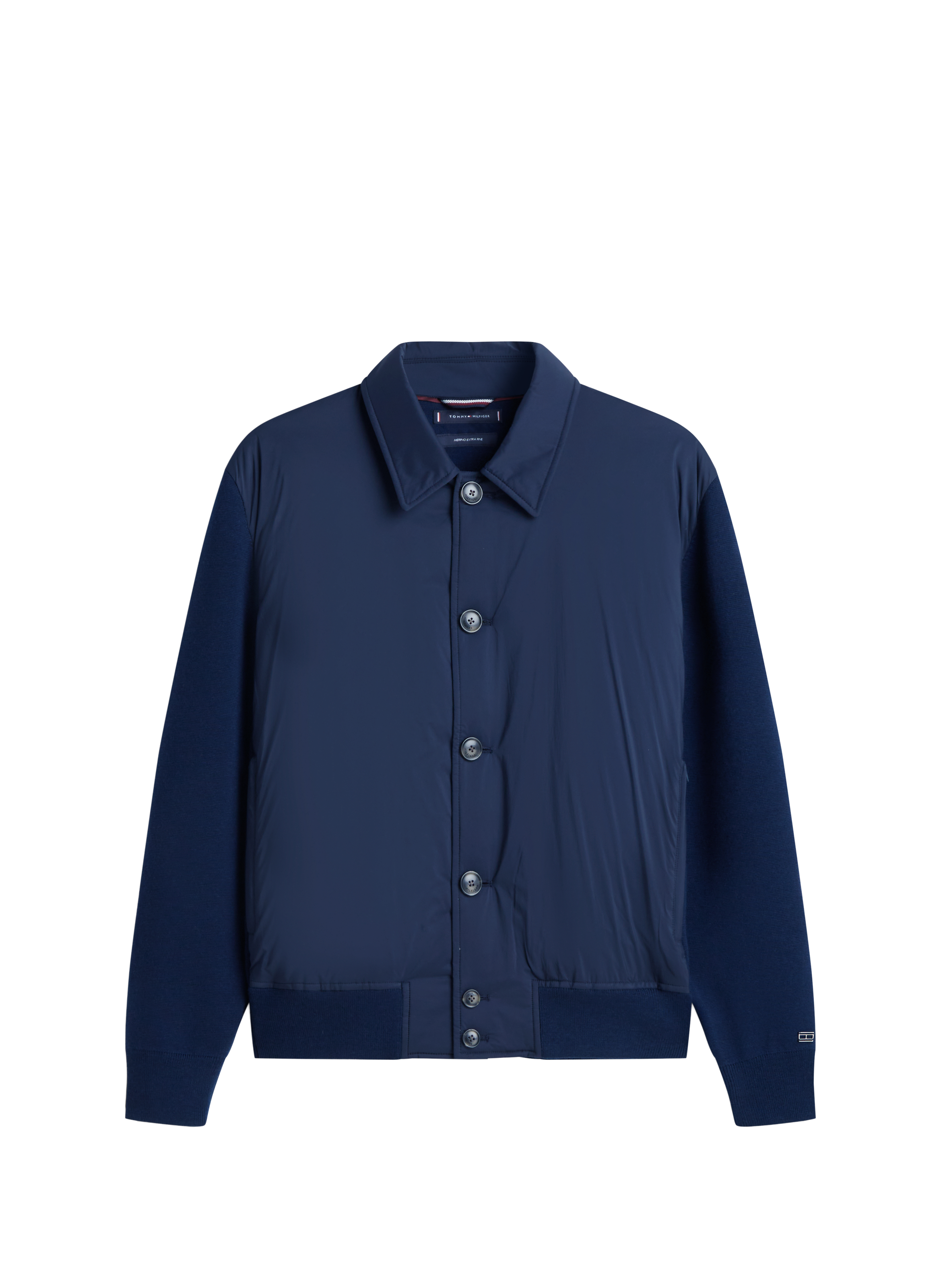 Jacket with classic collar and straight cut TOMMY HILFIGER Blue