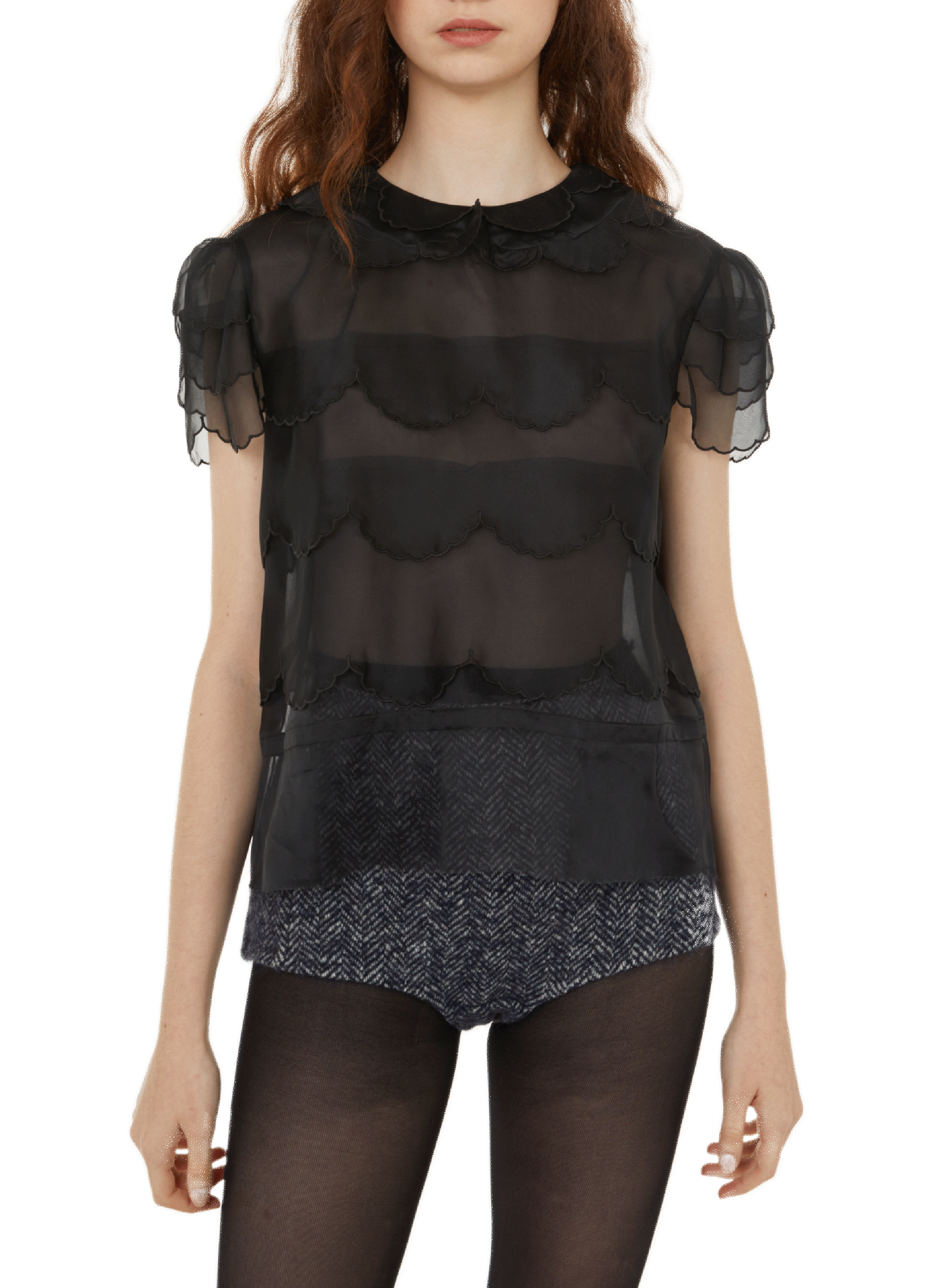 MAISON MARGIELA Silk top  Black