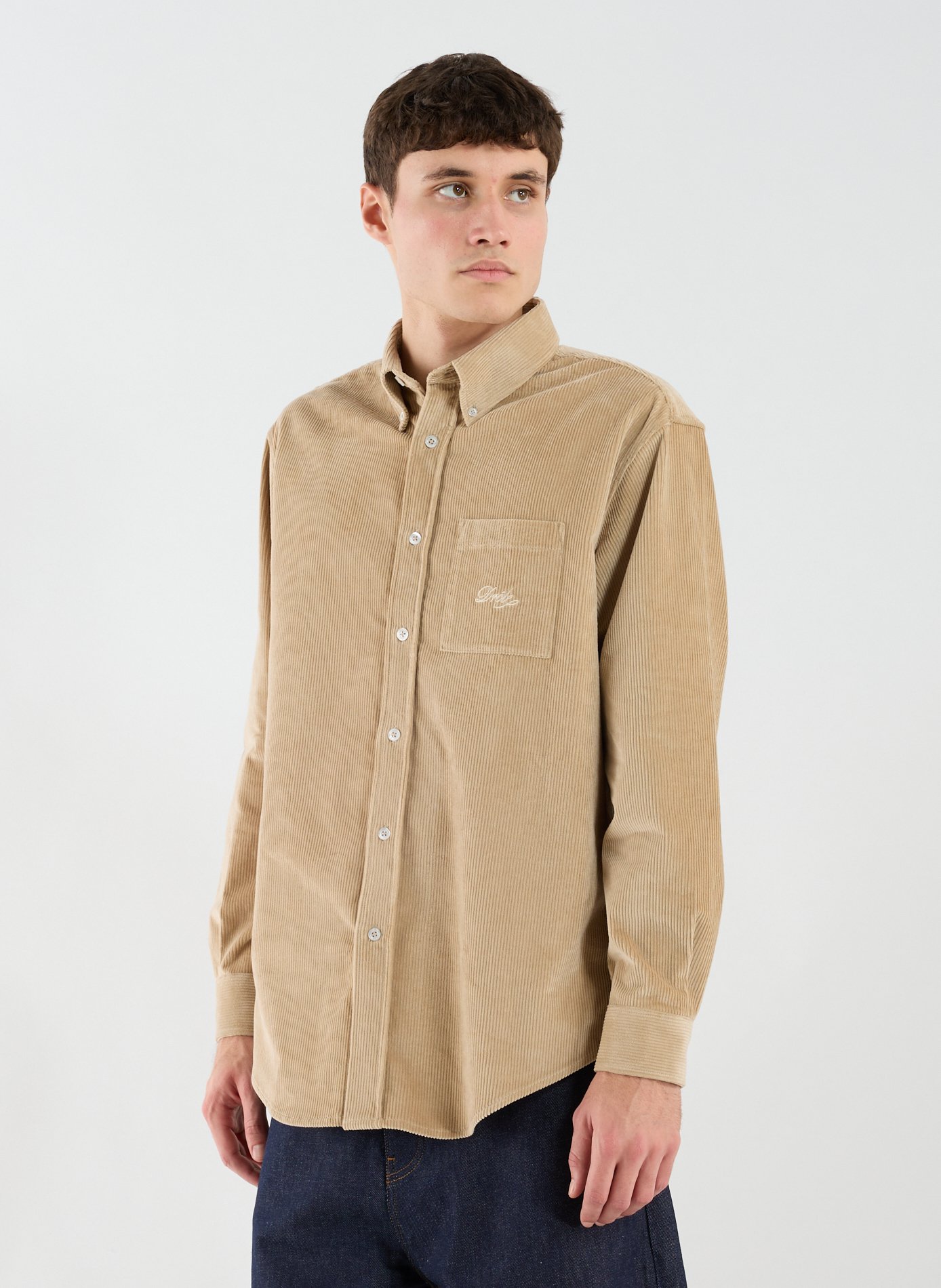 Ribbed overshirt DROLE DE MONSIEUR Beige