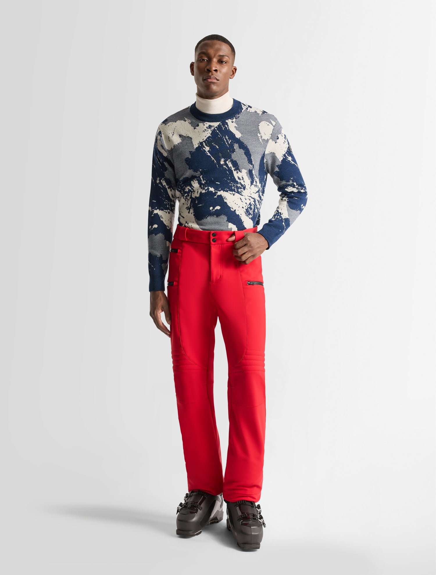 Pull mountn col rond coupe regular Bleu