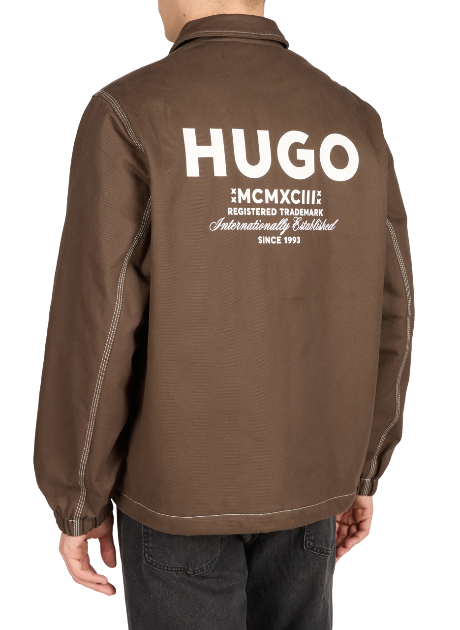 Veste ample à col classique en coton HUGO BLUE Marron