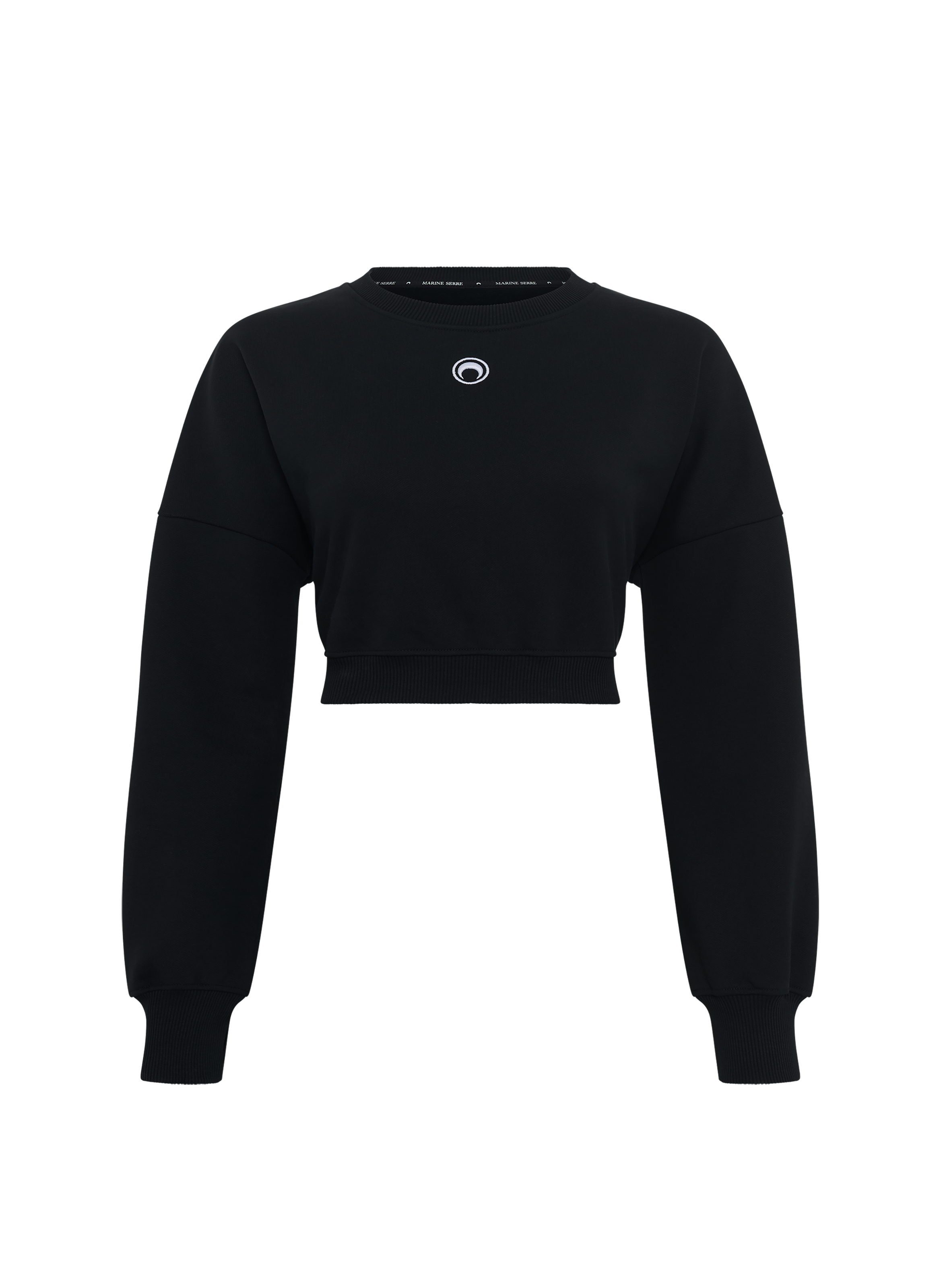 Sweat court en molleton de coton MARINE SERRE Noir