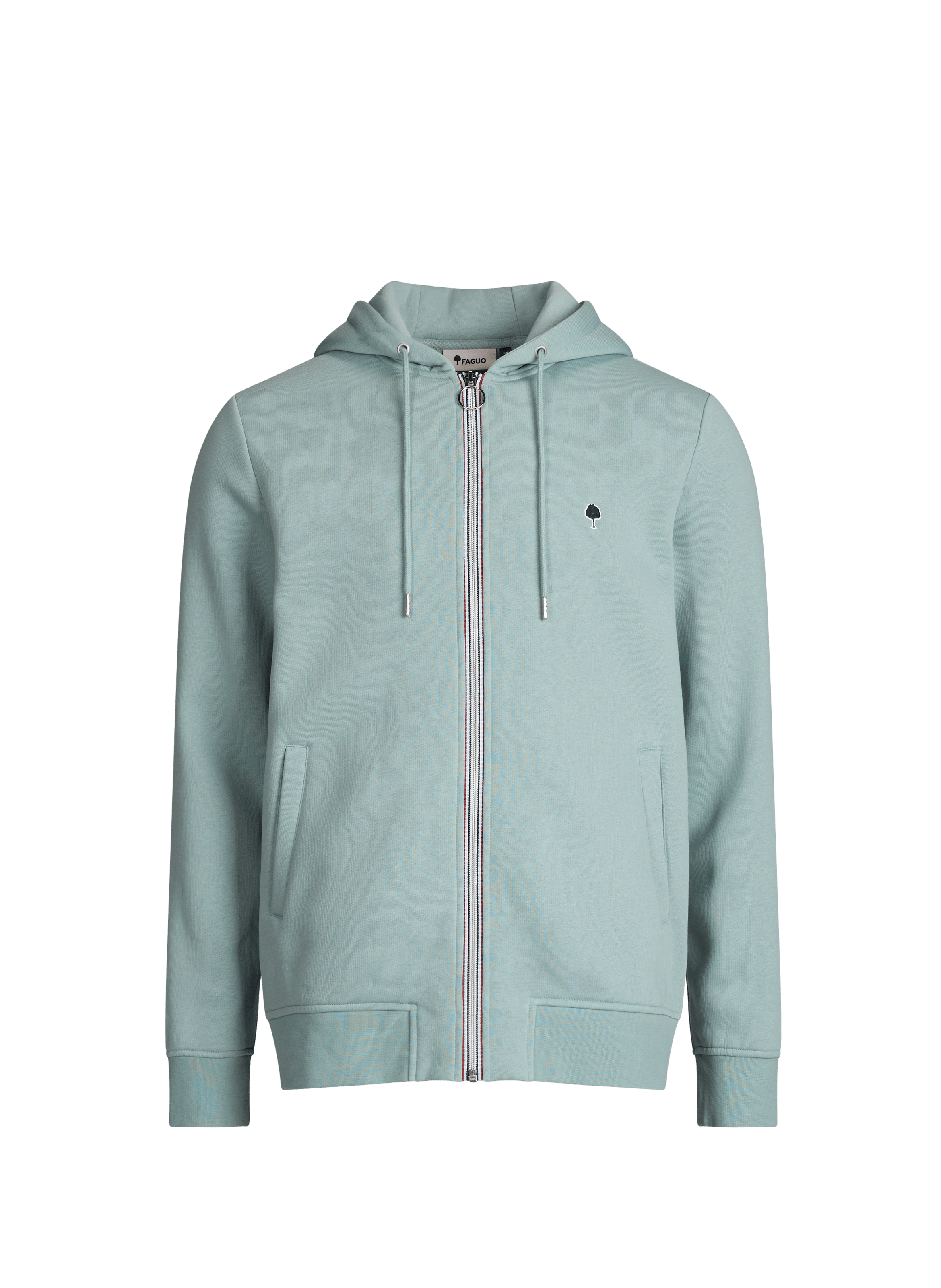 Sweat droit zippé en coton mélangé FAGUO Gris