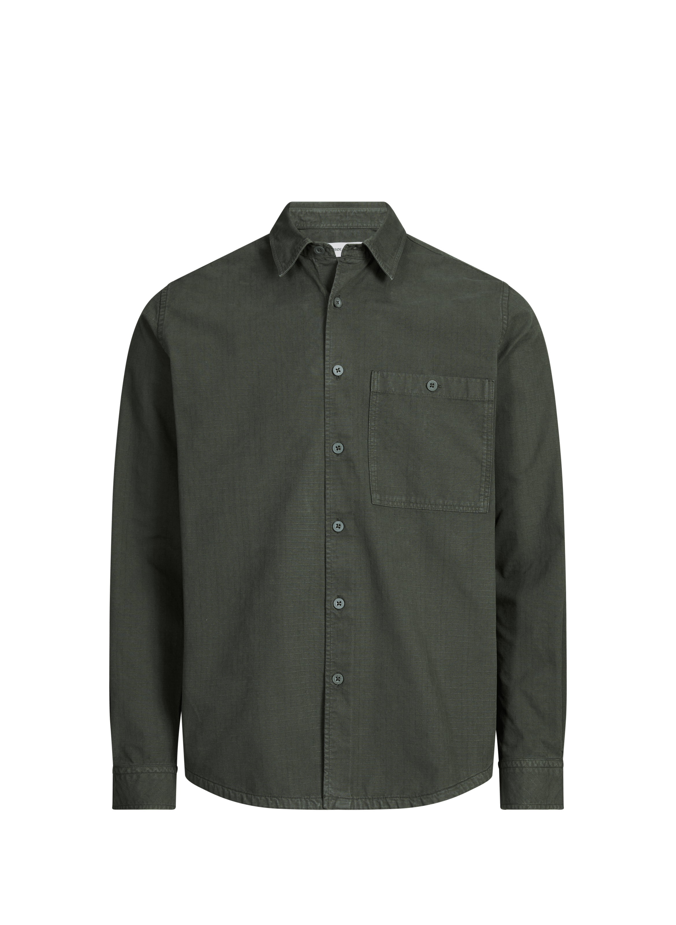 Chemise à col classique en coton biologique SAMSOE SAMSOE Kaki