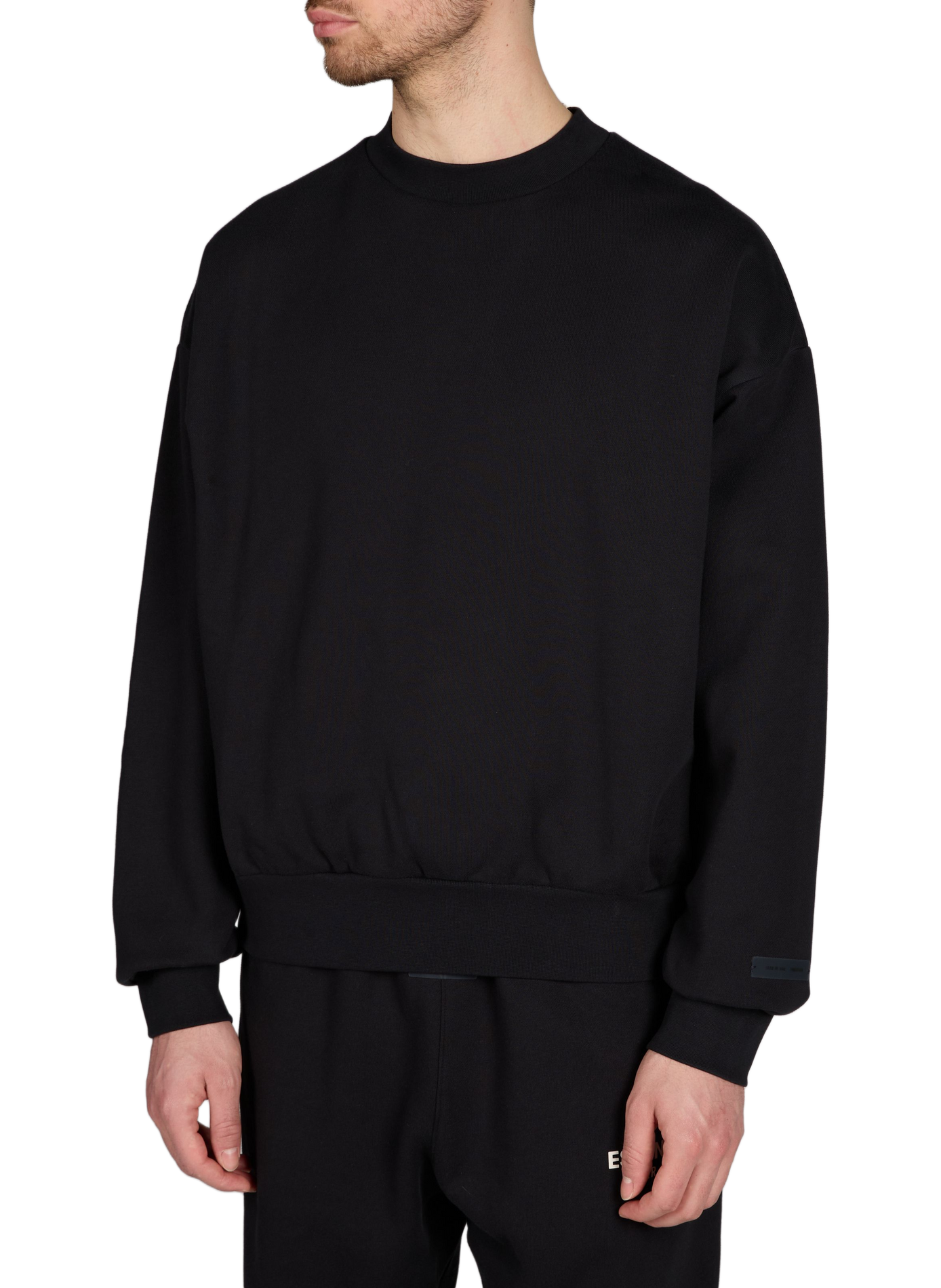 Pullover with round neckline in blended cotton FEAR OF GOD ESSENTIALS Black