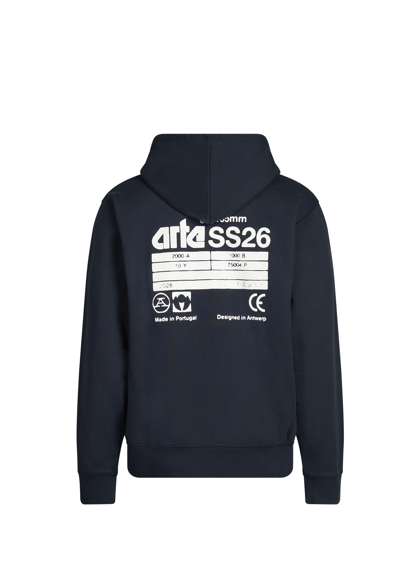 Hooded sweatshirt with back print in cotton ARTE ANTWERP Blue