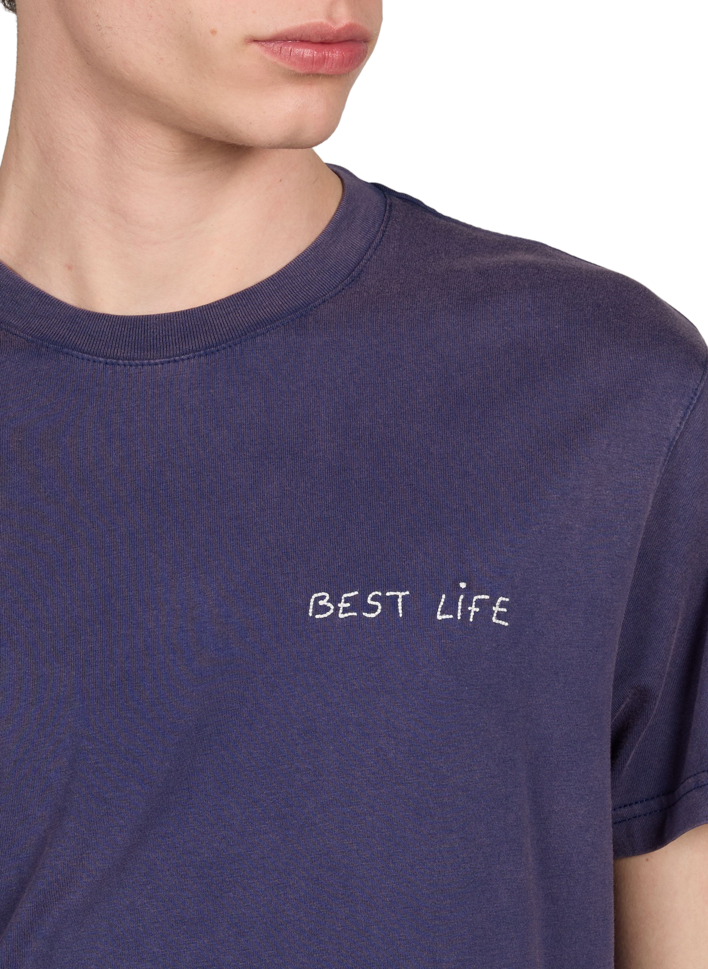 Popincourt organic cotton T-shirt MAISON LABICHE Blue