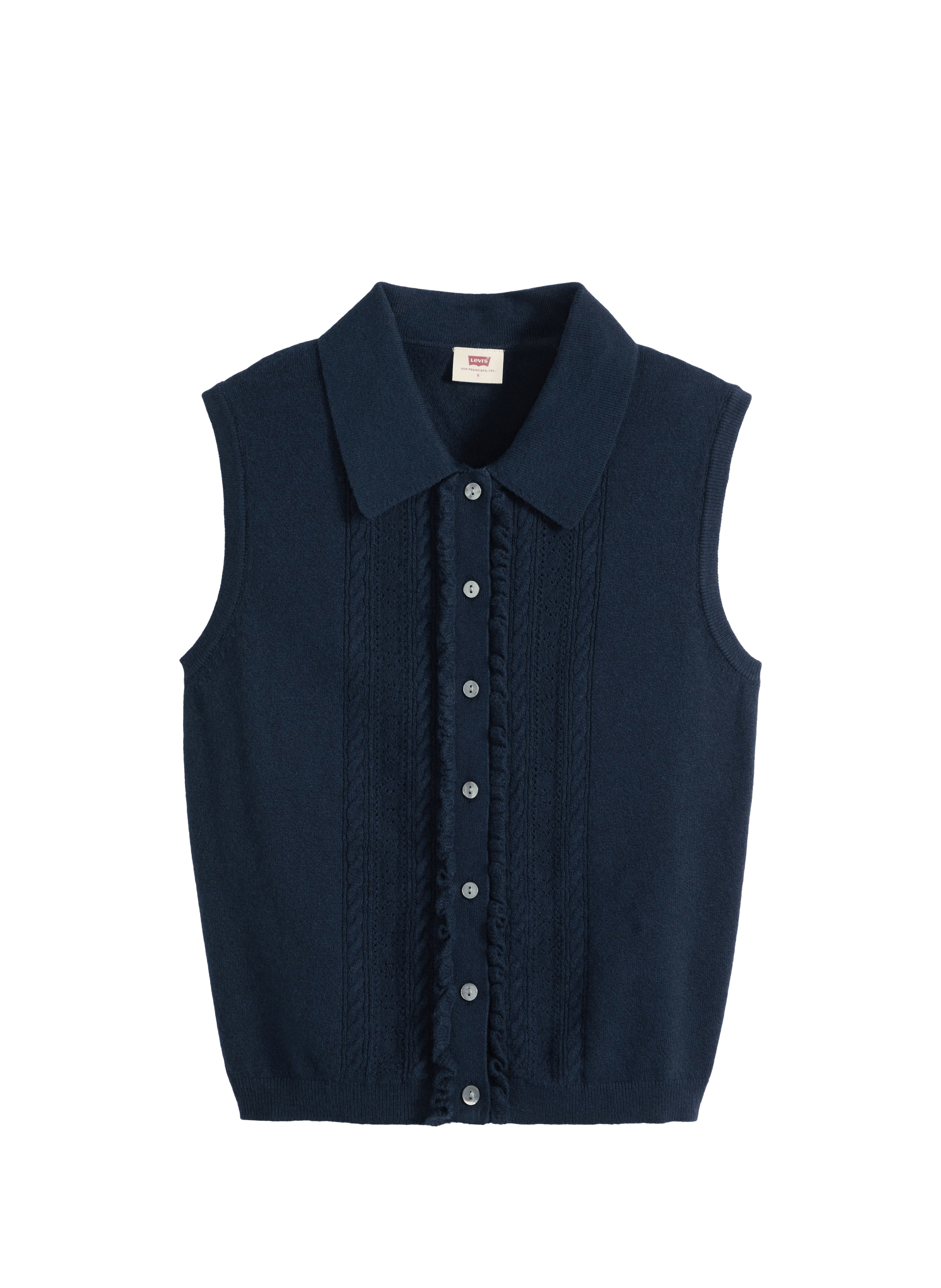 Gilet à mini volants en coton mélangé LEVI'S Bleu