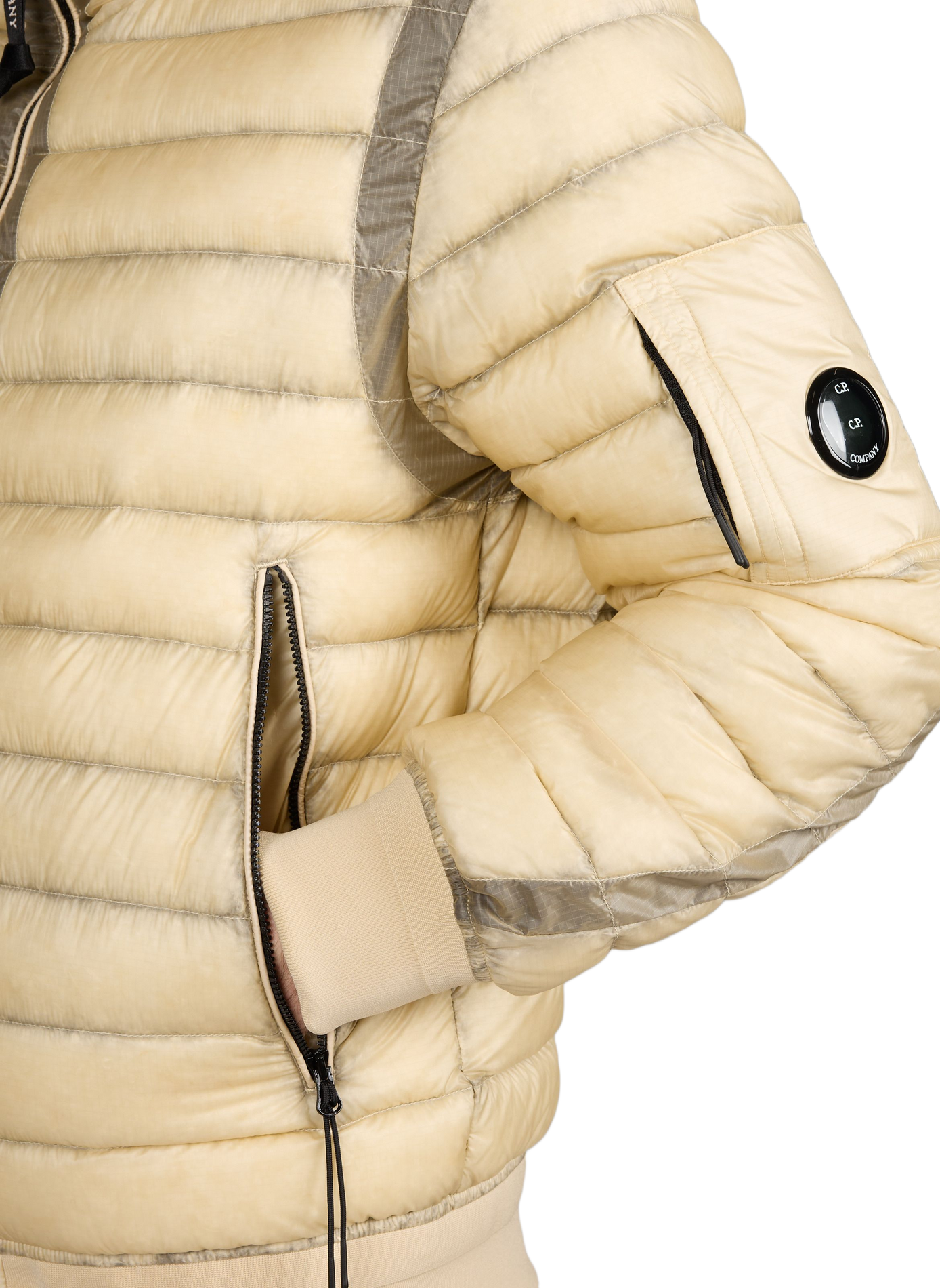 Veste matelassée à capuche CP COMPANY Beige