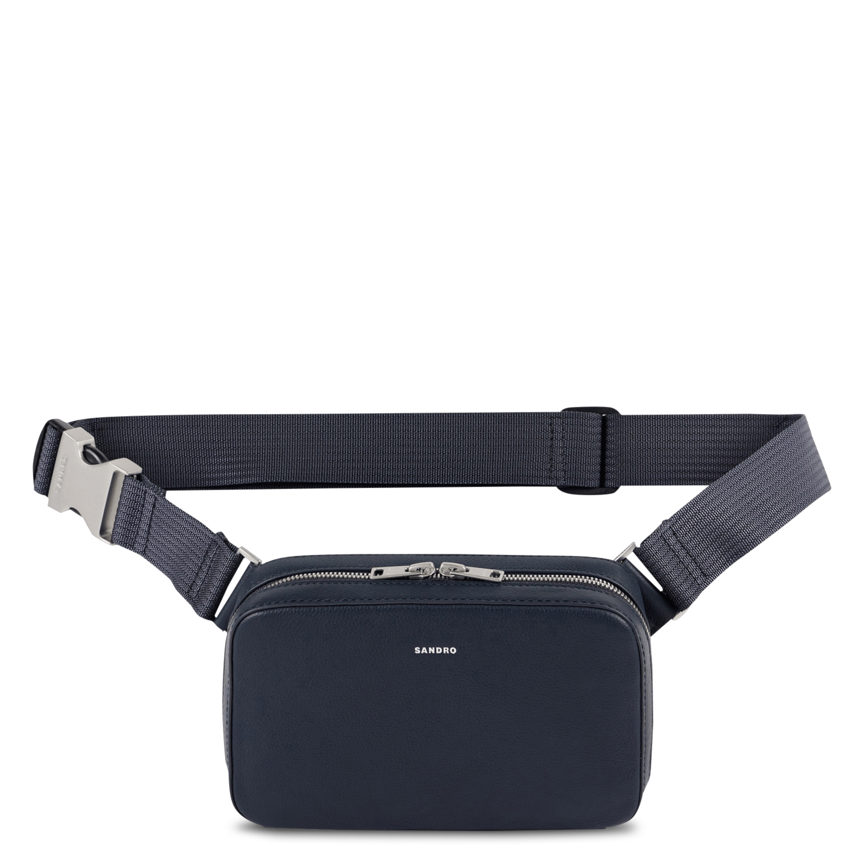 Sac banane en cuir SANDRO Bleu