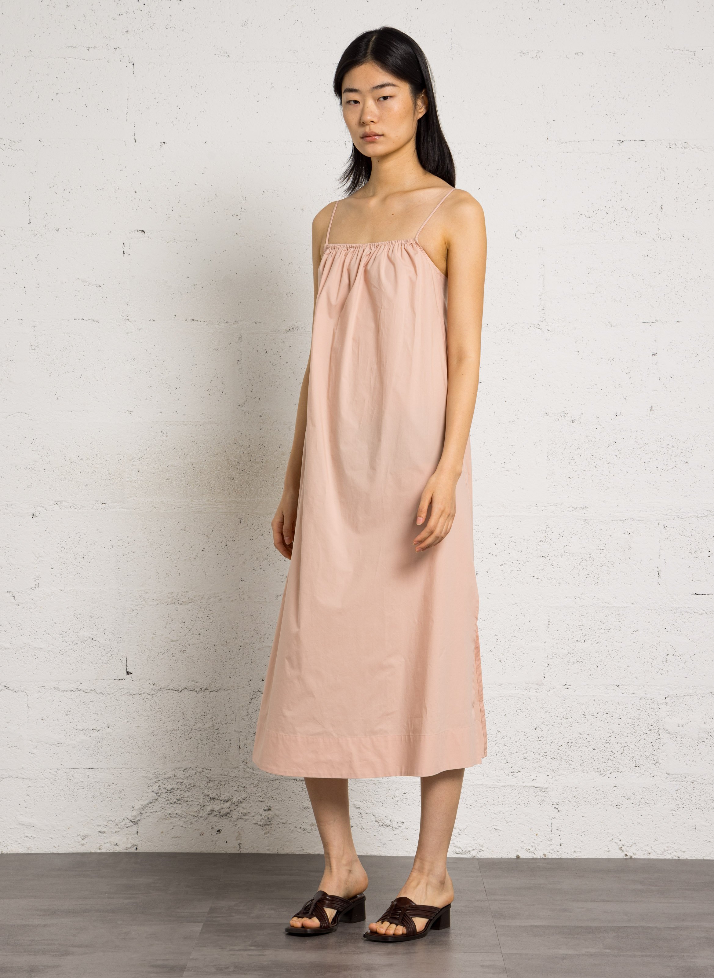 Robe midi en coton bio heidi SOEUR Rose