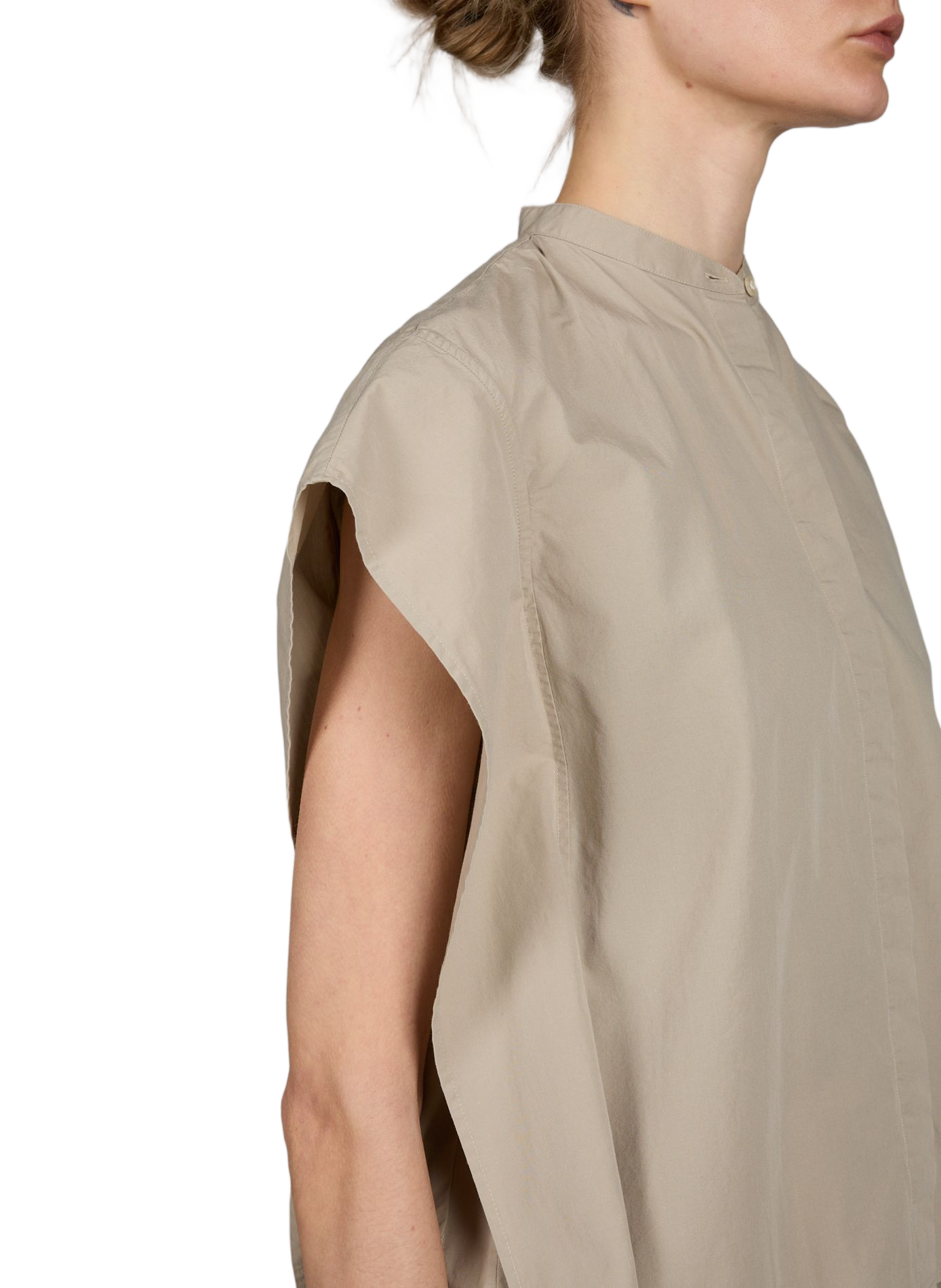 Top ample sans manches boutonné OFFICINE GENERALE Beige