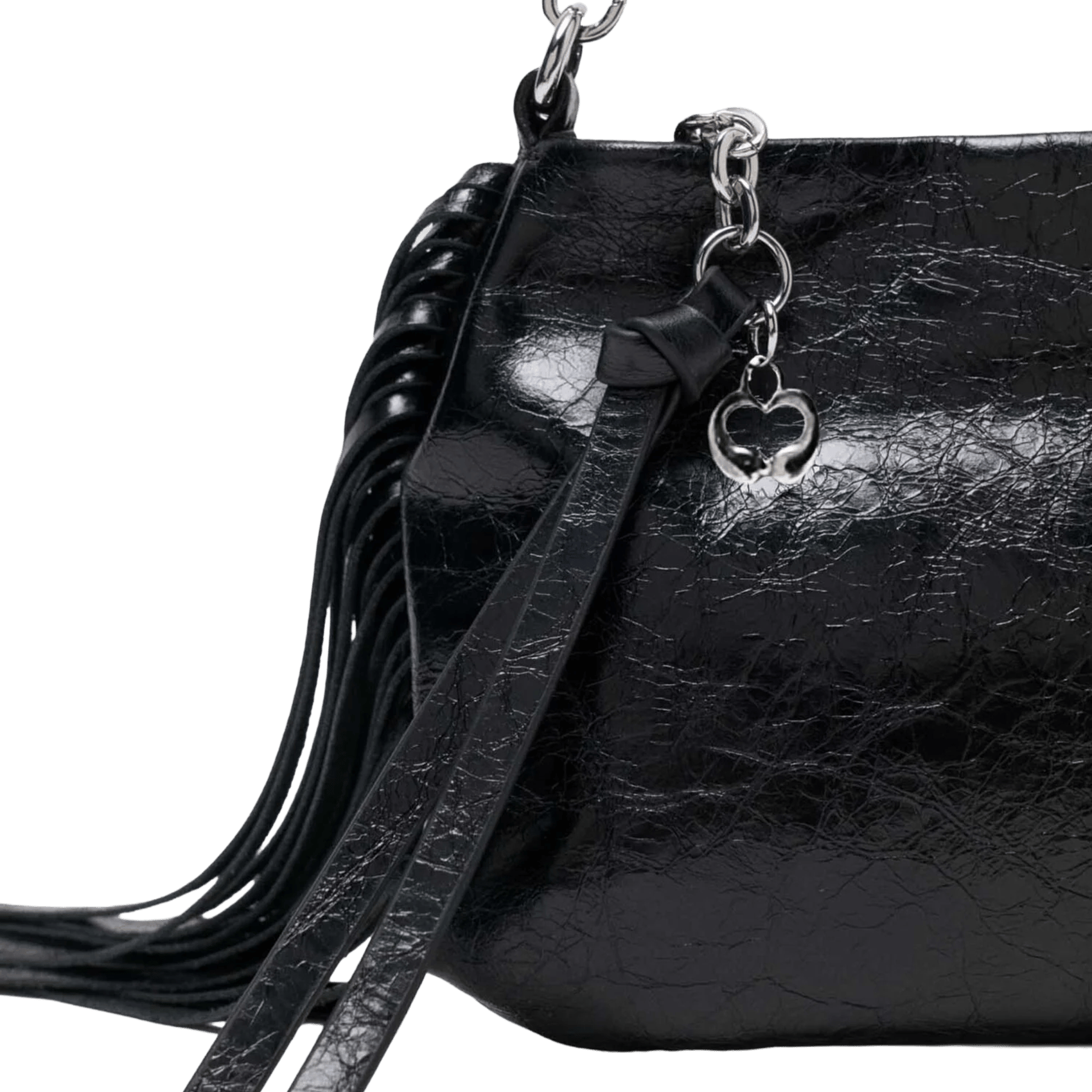 Pochette en cuir miss m pouch MAJE Noir