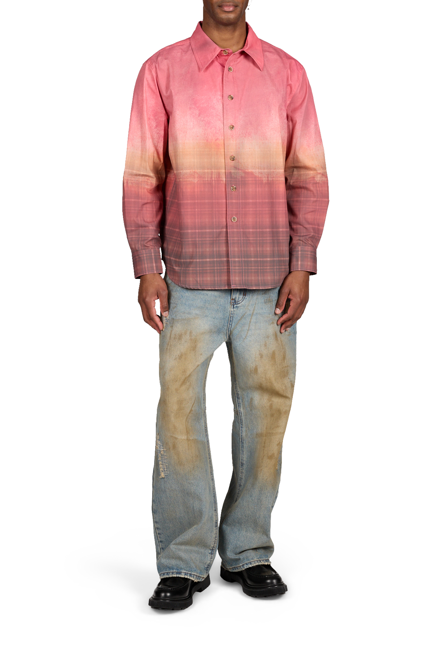 Rechte jeans van katoen. ANDERSSON BELL Blauw