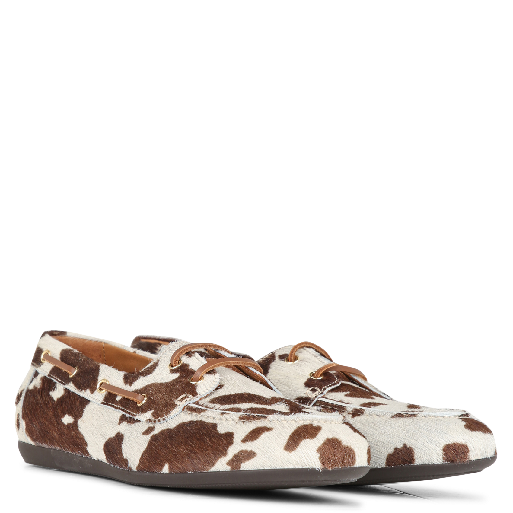 Chaussures bateau en cuir pony imprimé betsy BOBBIES Multicolore