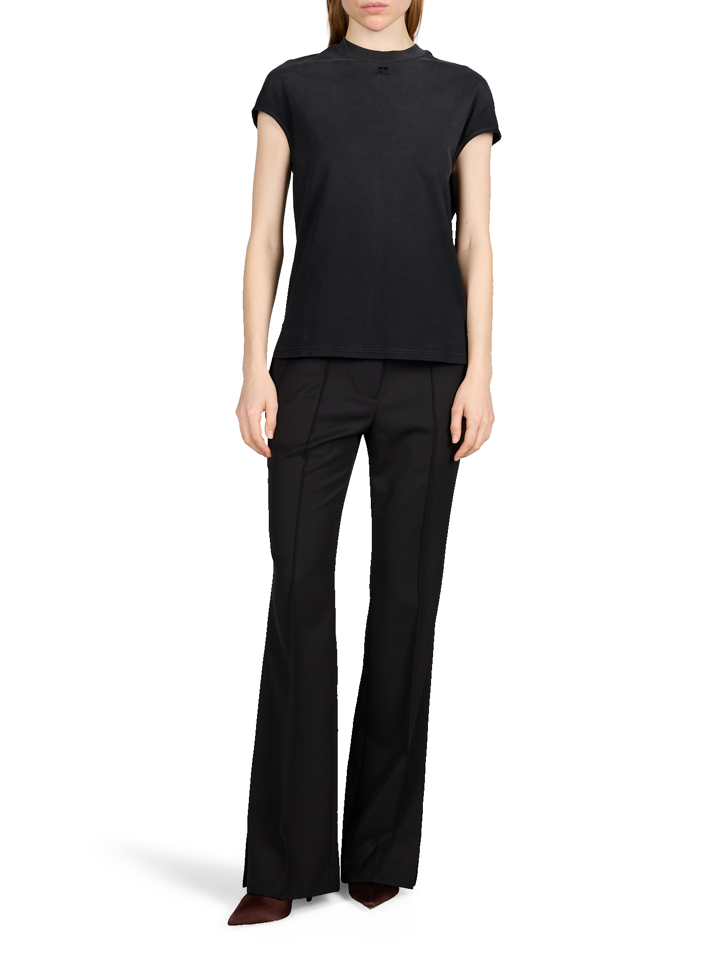 T-shirt en coton COURRÈGES Noir