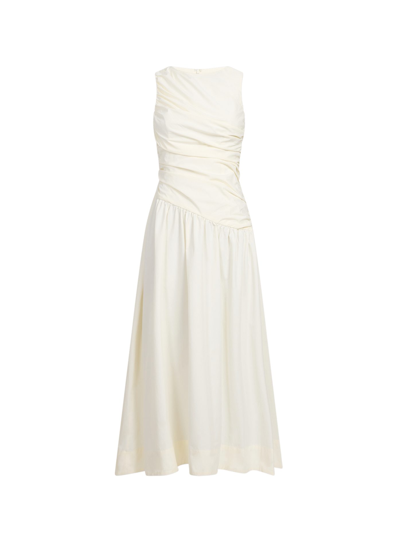 Robe plissée sans manches en coton TOPSHOP Beige