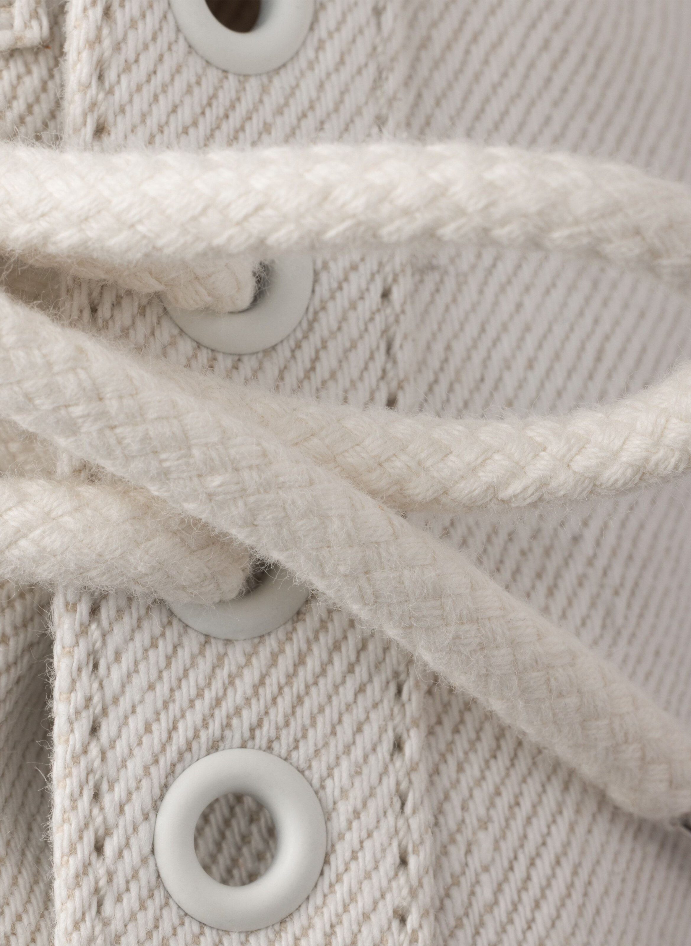 Baskets en denim collapse PRADA Blanc