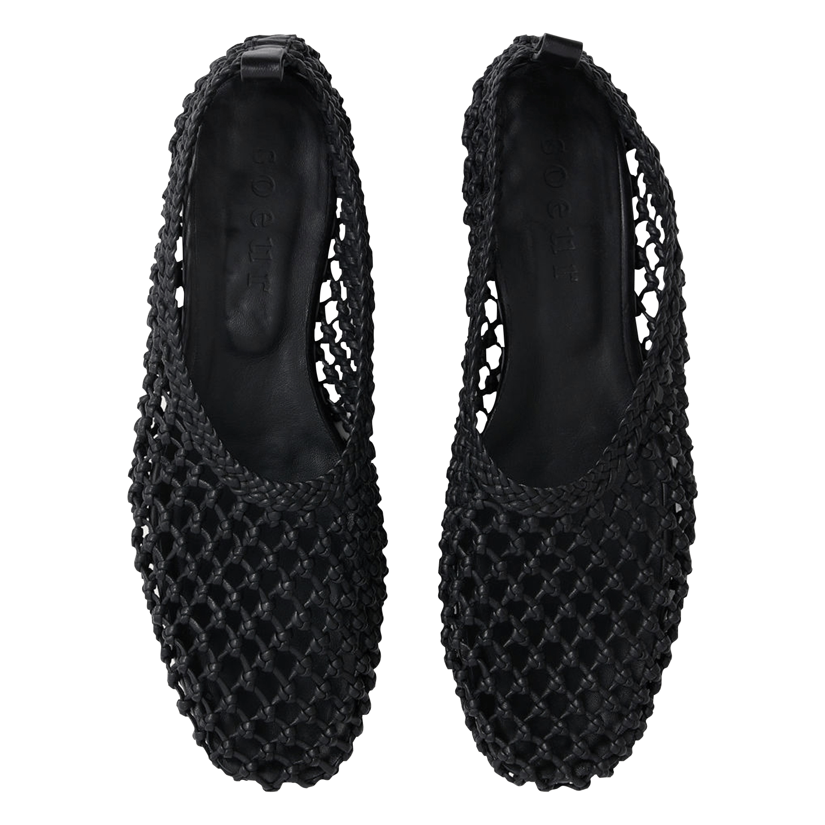 Ballerines en cuir tressées tosca SOEUR Noir