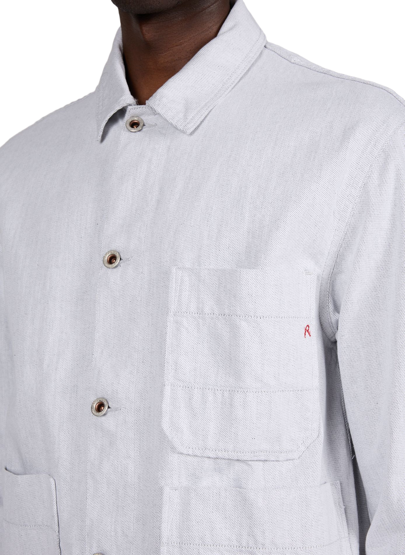 Jacket with classic cotton twill collar REPLAY Beige