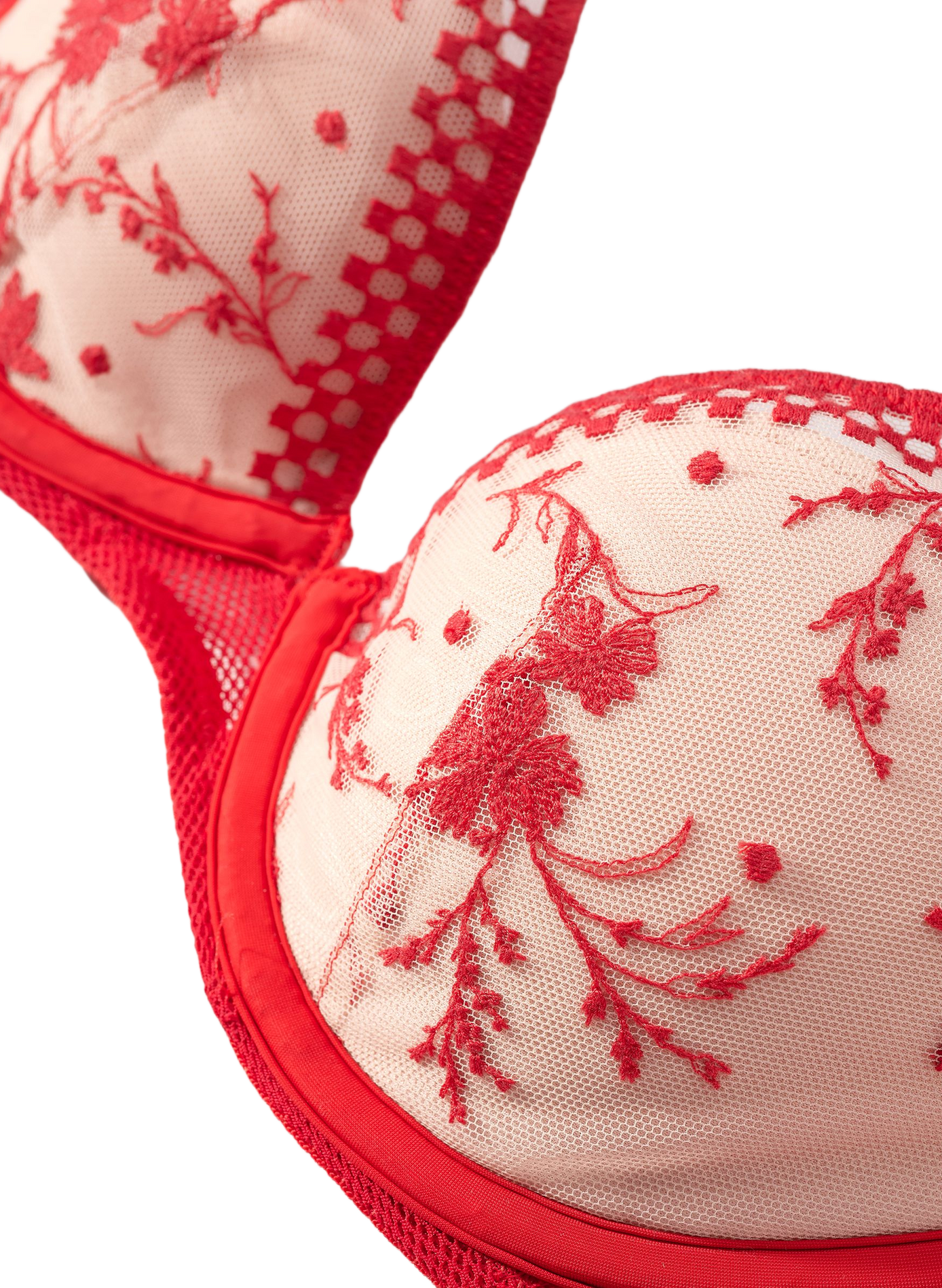 Soutien-gorge en dentelle fleurie PASSIONATA Rouge