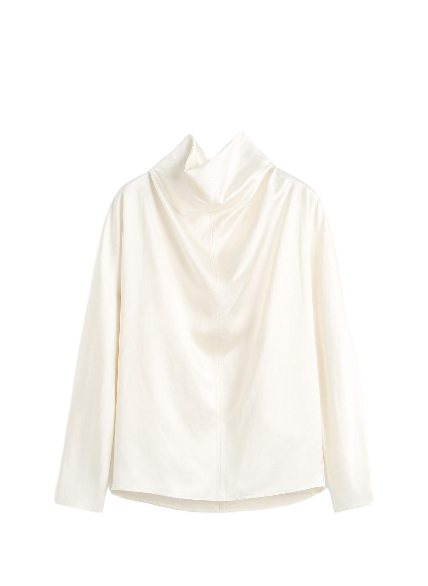 Satinbluse mit Schalkragen TOTEME Weiss