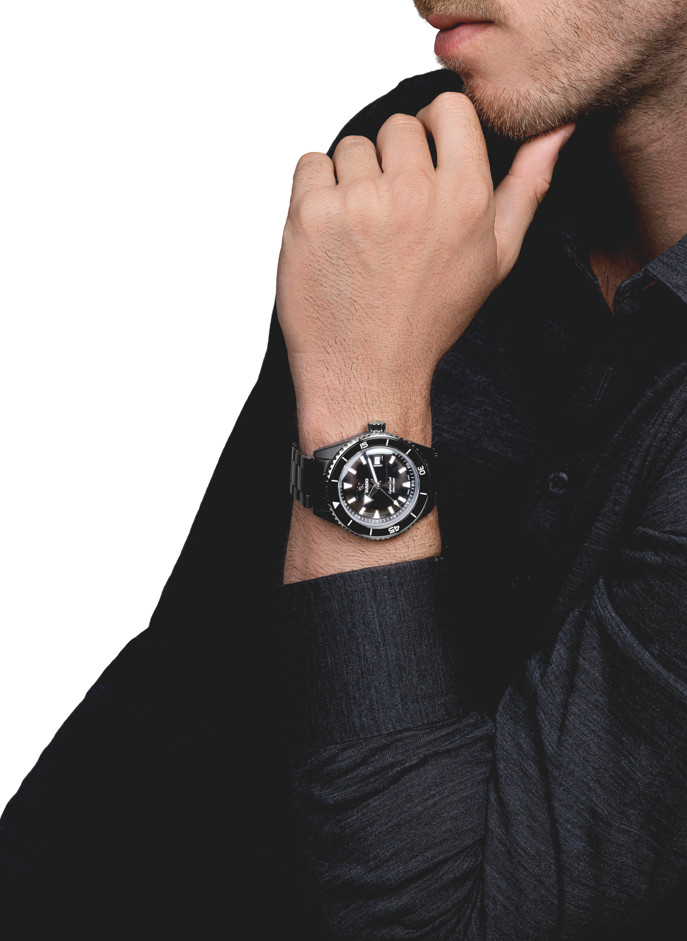 Montre automatique Captain Cook en céramique RADO Noir