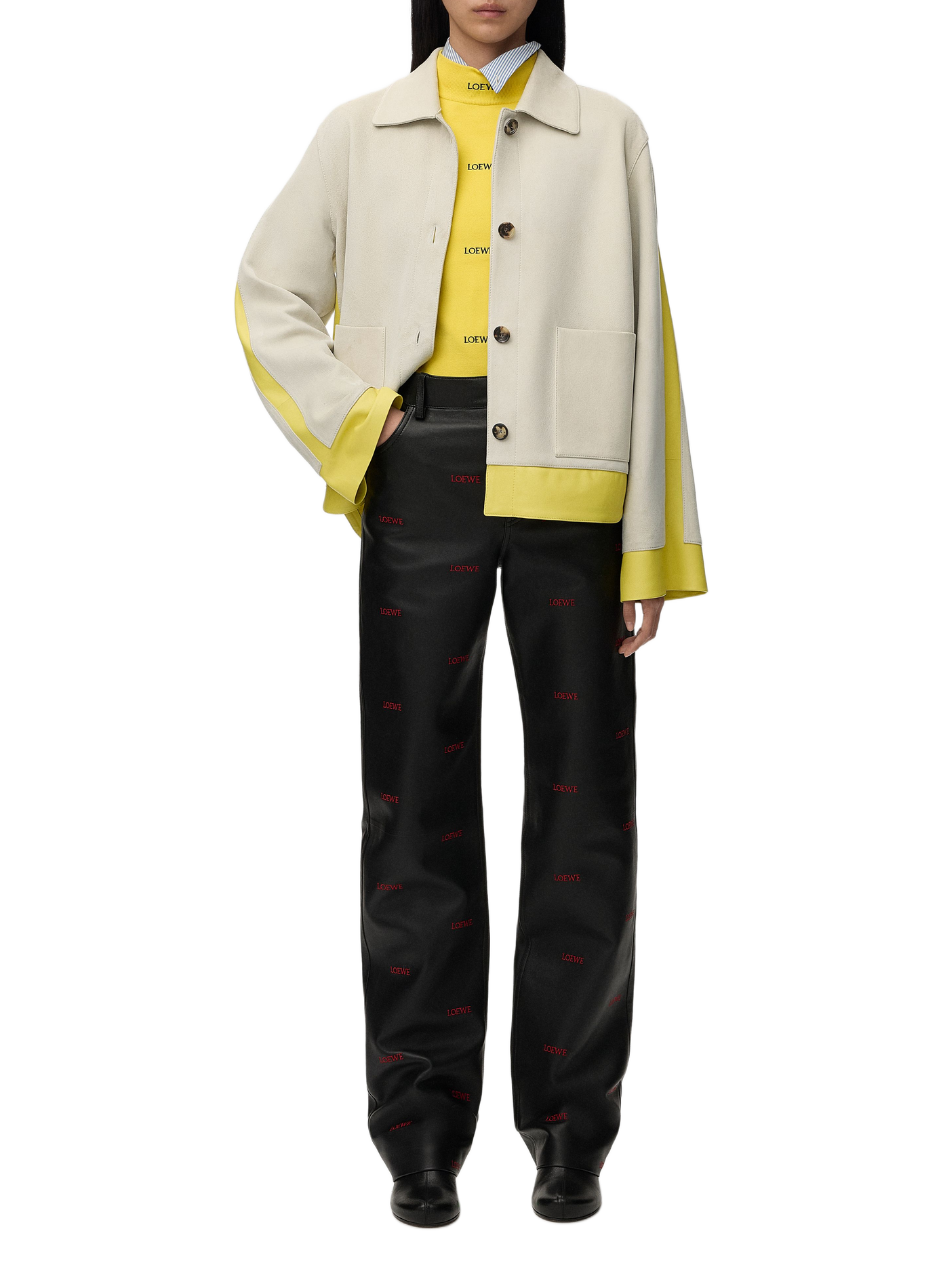 Suede Lamb Revers Jacket LOEWE Grey