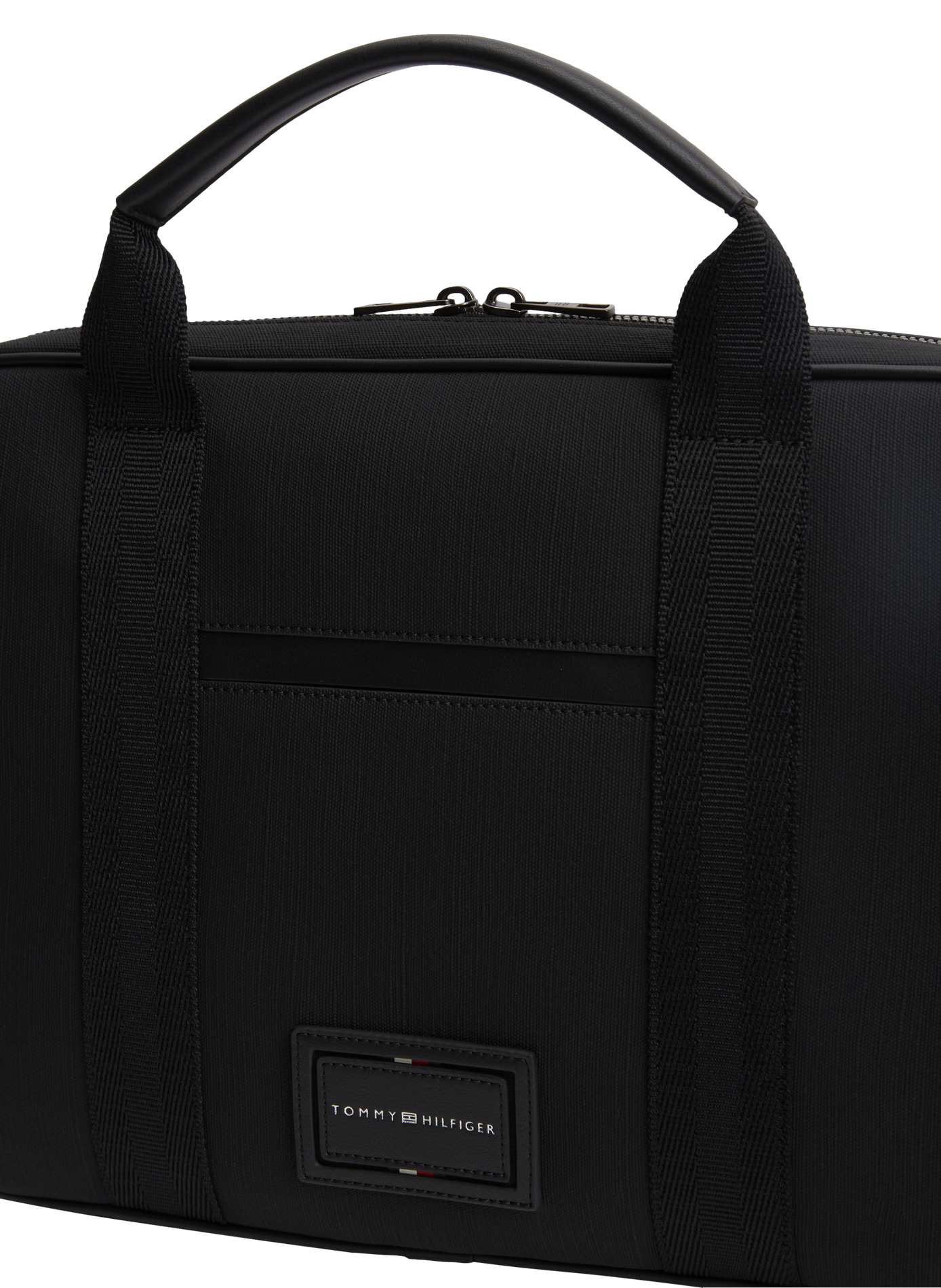 Computer bag with logo panel TOMMY HILFIGER Black